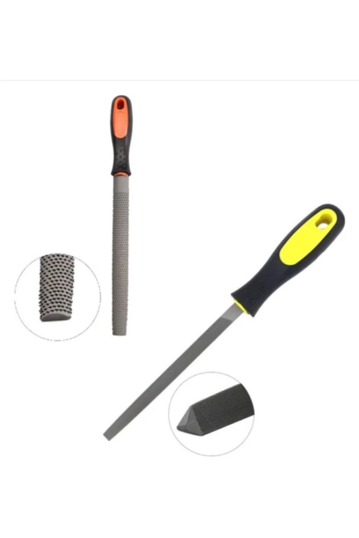 REKOTOOLS -ücgen Saplı Eğe Ve Balık Sırtı Törpü Seti. Büyük Boy 32cm Ege Takımı