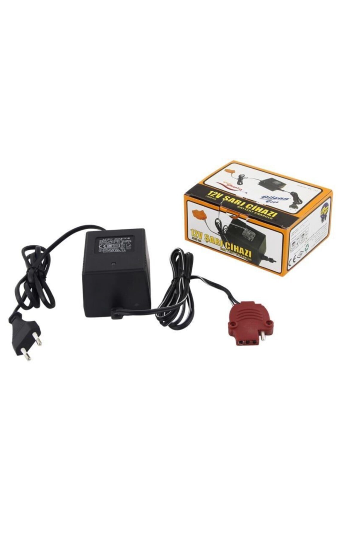 PİLSAN 12 Volt 2 A Akülü Araba Şarj Aleti Cihazı 12 V Kırmızı Soketli