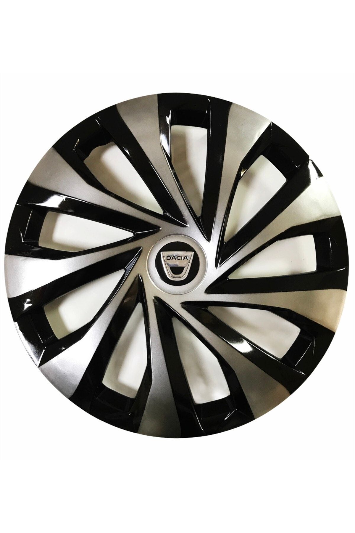 SAHLAN Dacia Sandero Uyumlu 15 Inç Piano Black Siyah Jant Kapağı 4 Adet
