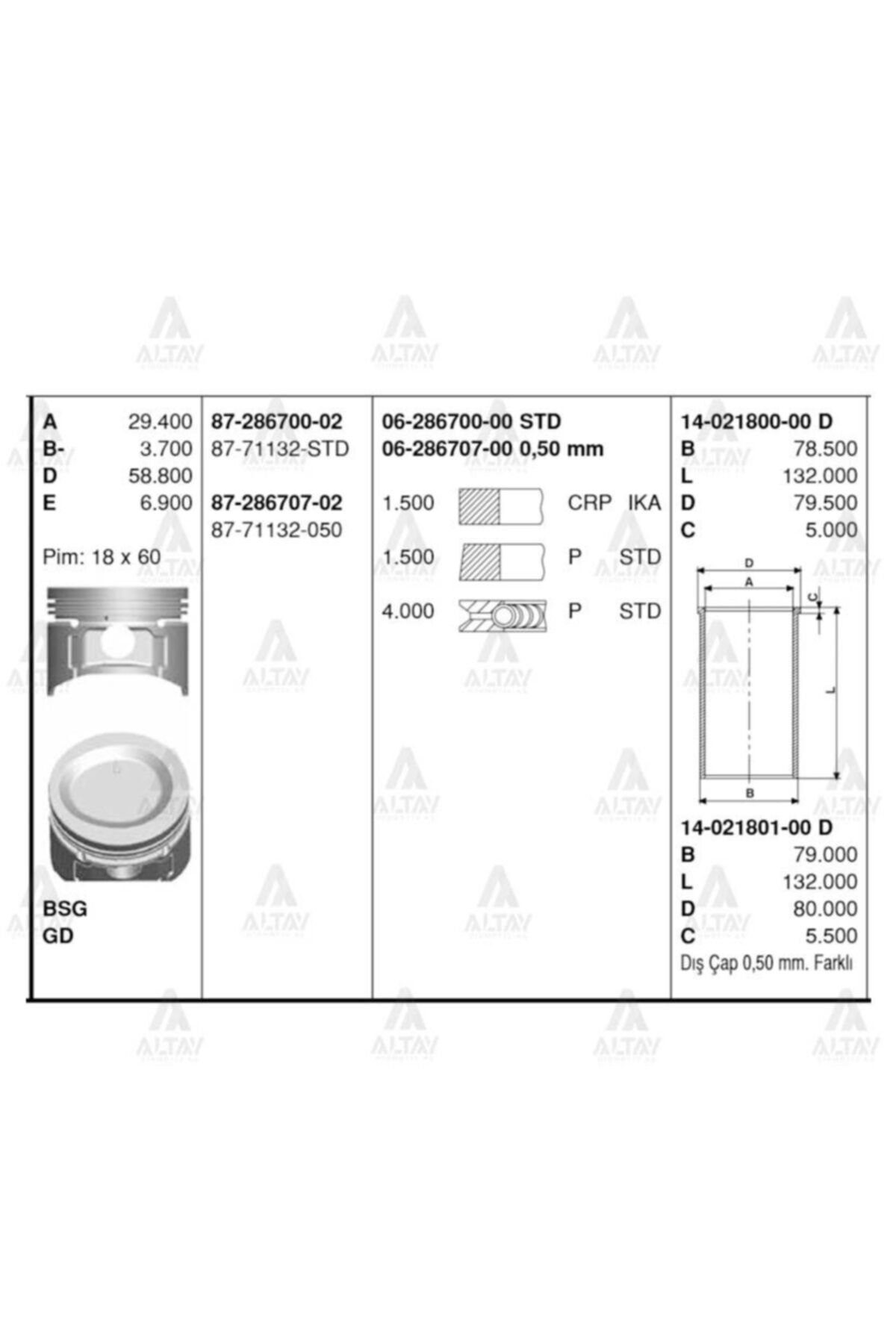 GOETZE Segman Excel 90-94 / Lancer 89-94 1.5 / 76.00mm / 4g15 / 0.50