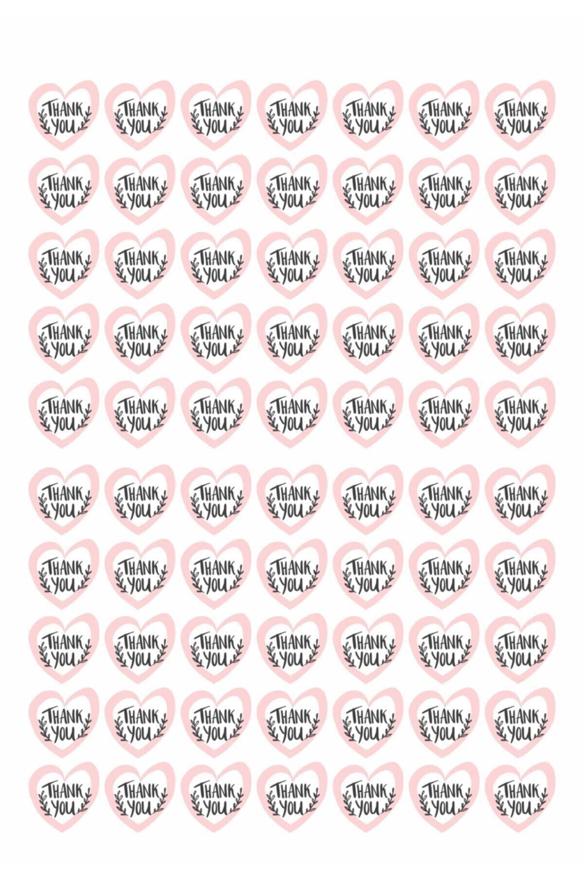 Moccoll Thank You Kalpli Etiket Sticker Teşekkürler Etiketi 70 Adet