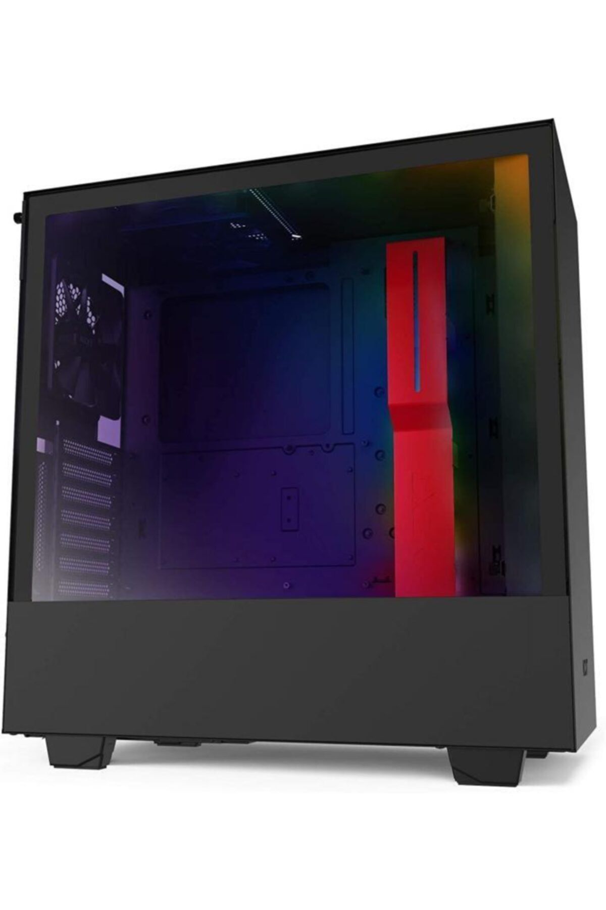 Naztech Nzxt Ca-h510ı-br H510i Compact Mid Tower Black/red Chassis With Smart Device 2  2x 120mm