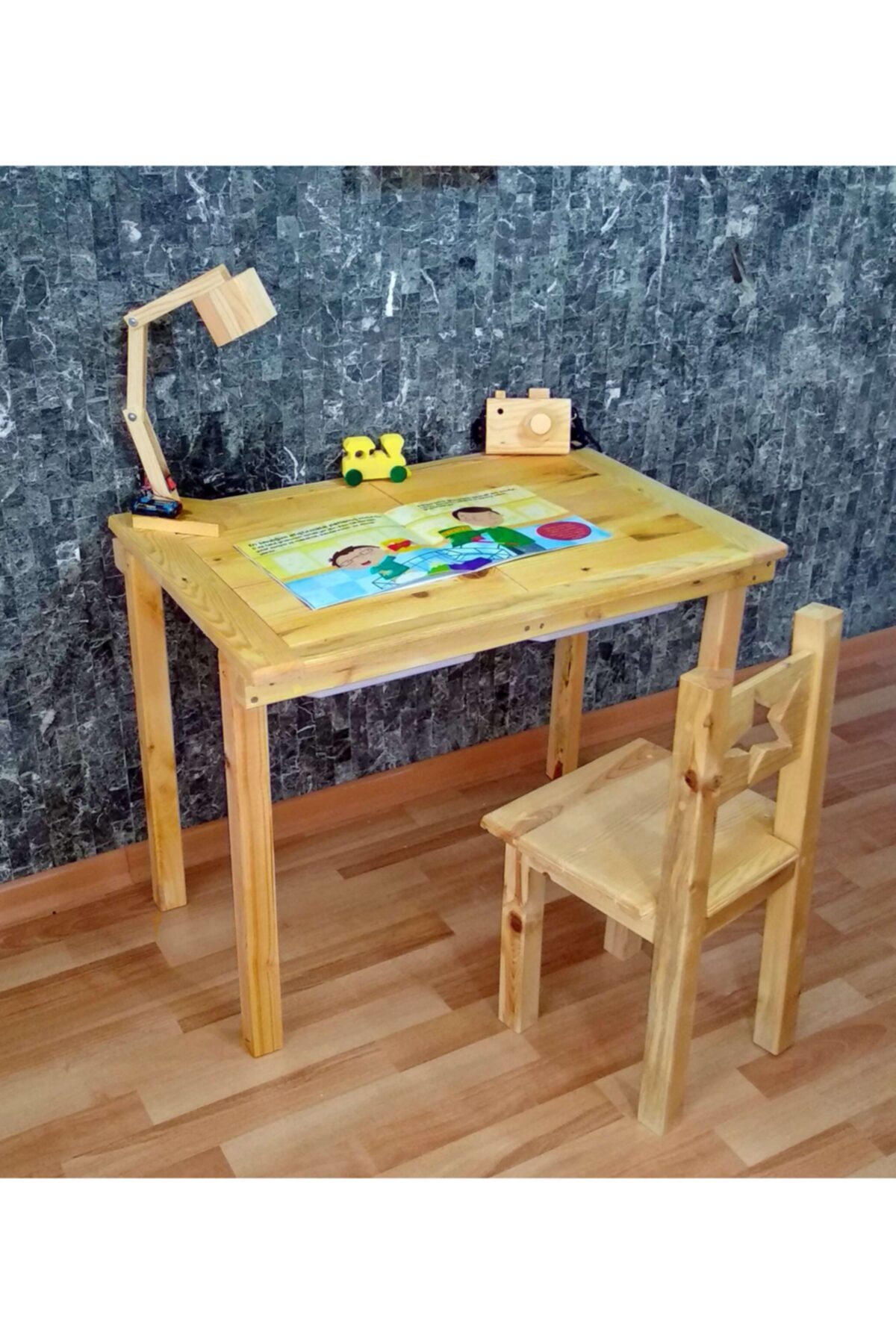 WOODİNG EDUCATİON Ahşap Aktivite Masa Sandalye Takımı