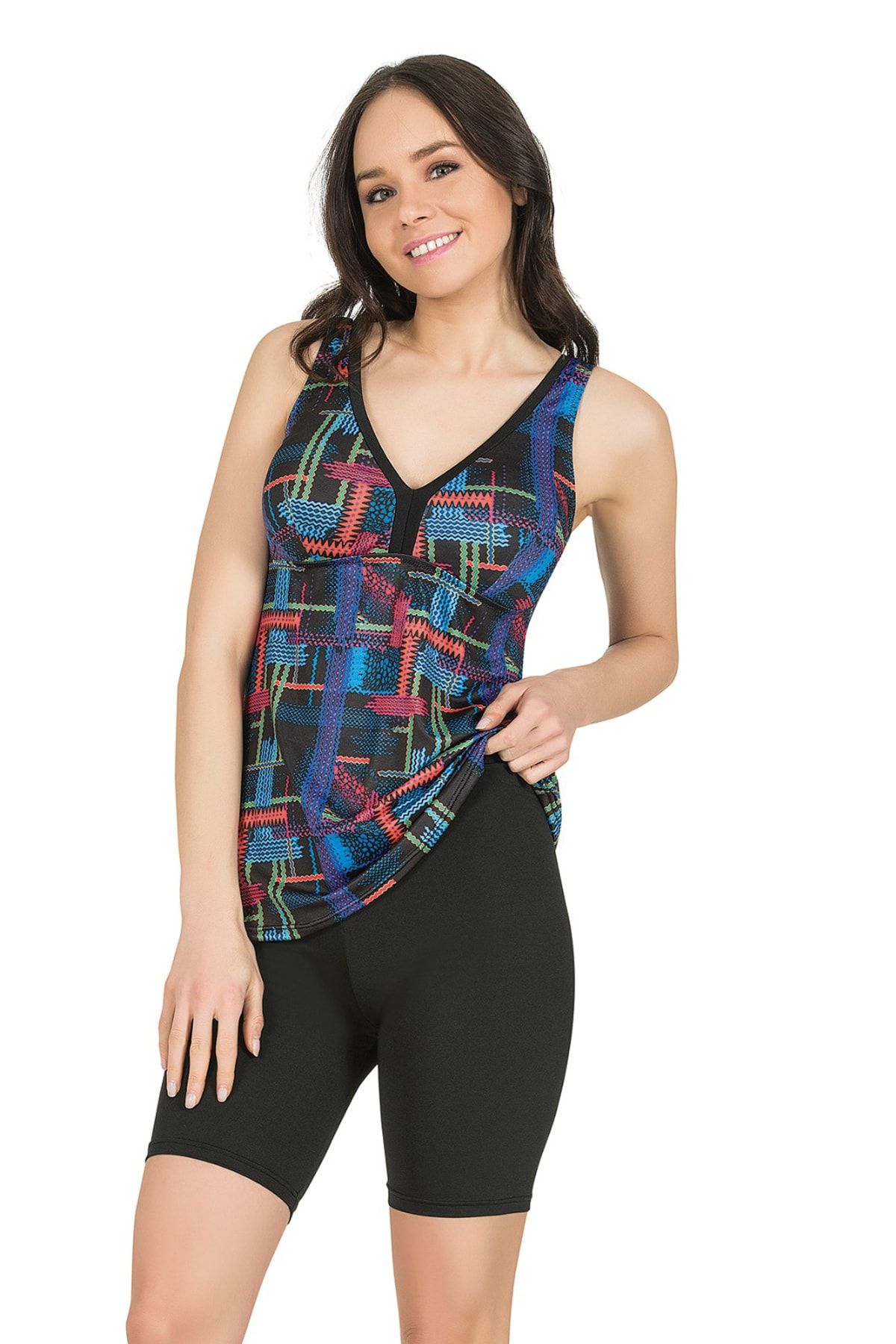 Beria 24183 Desenli Taytlı Tankini