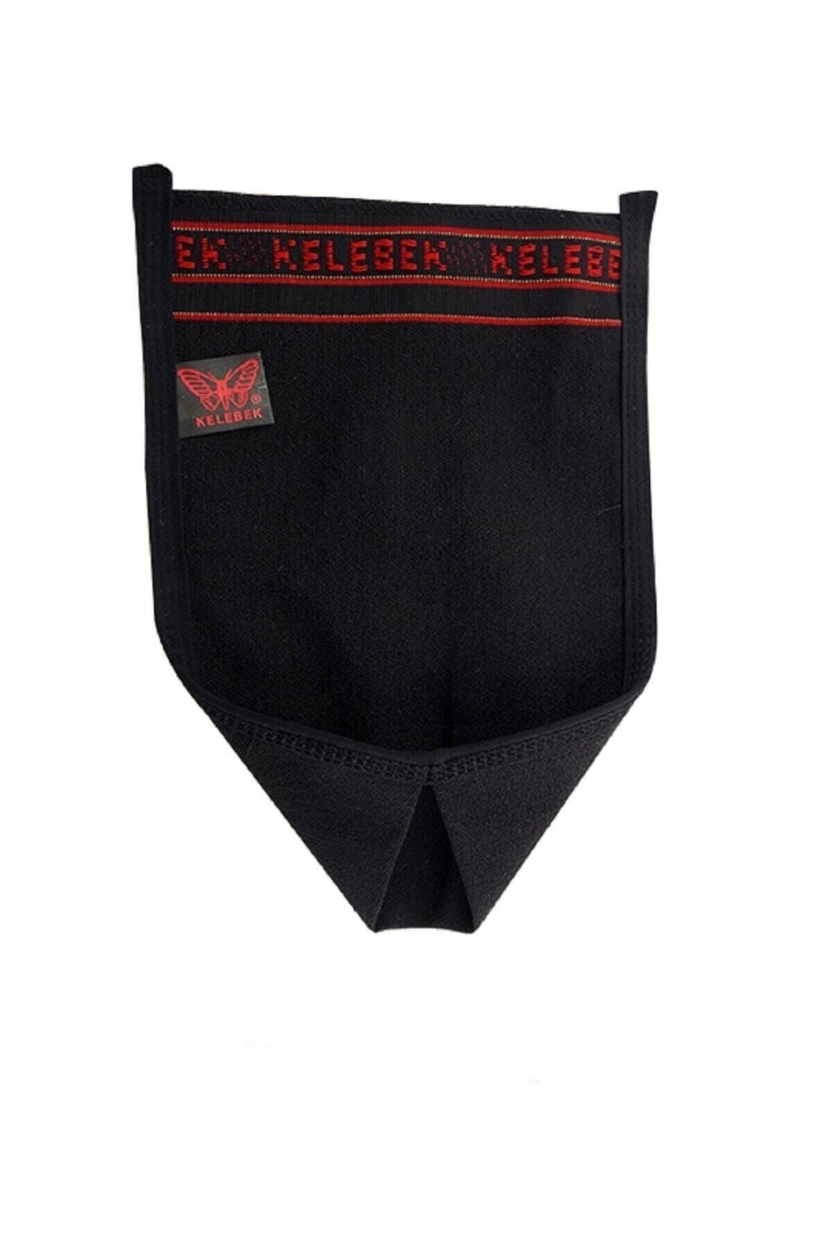 Kelebek Tellak Süper Kalın Siyah Kıvrık Banyo Hamam Kesesi 2 Adet 25x17 cm