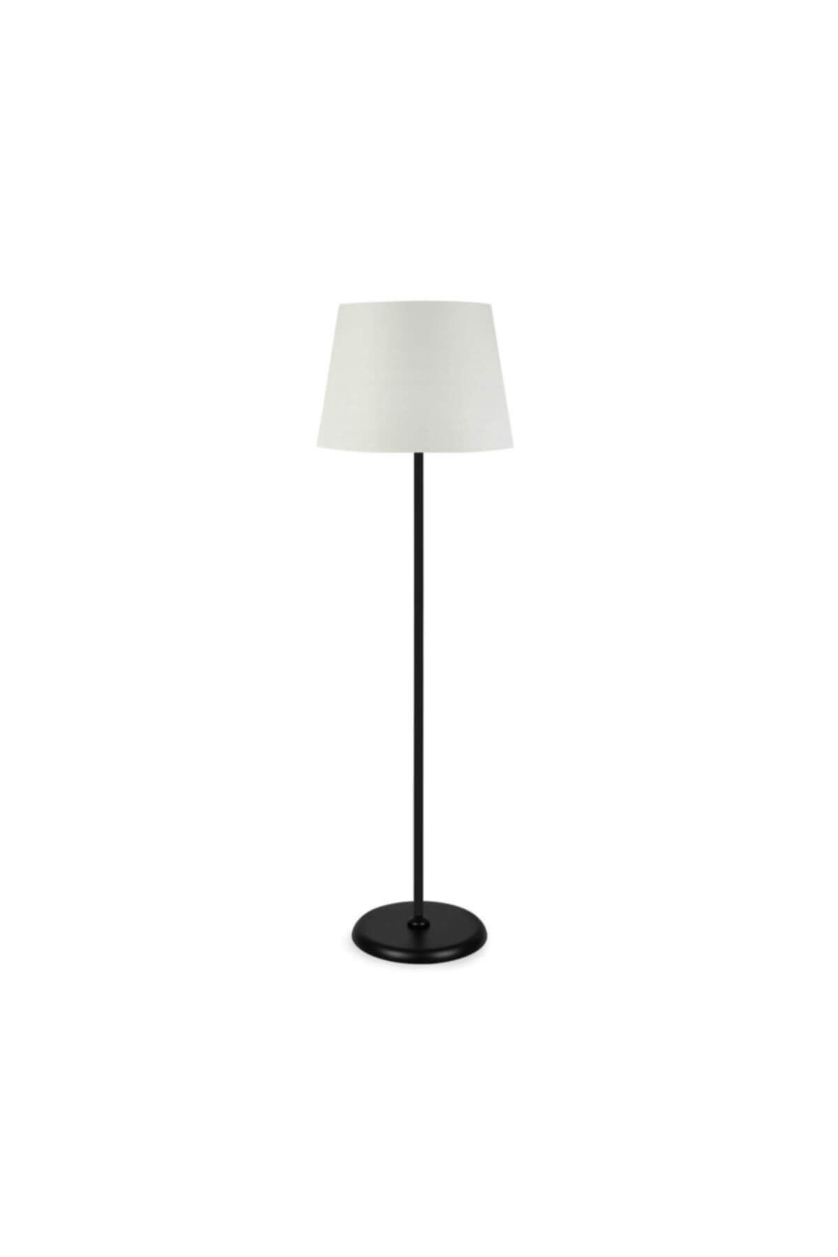 PATİNE Metal Siyah Ayaklı Konik Lambader Woven Stile