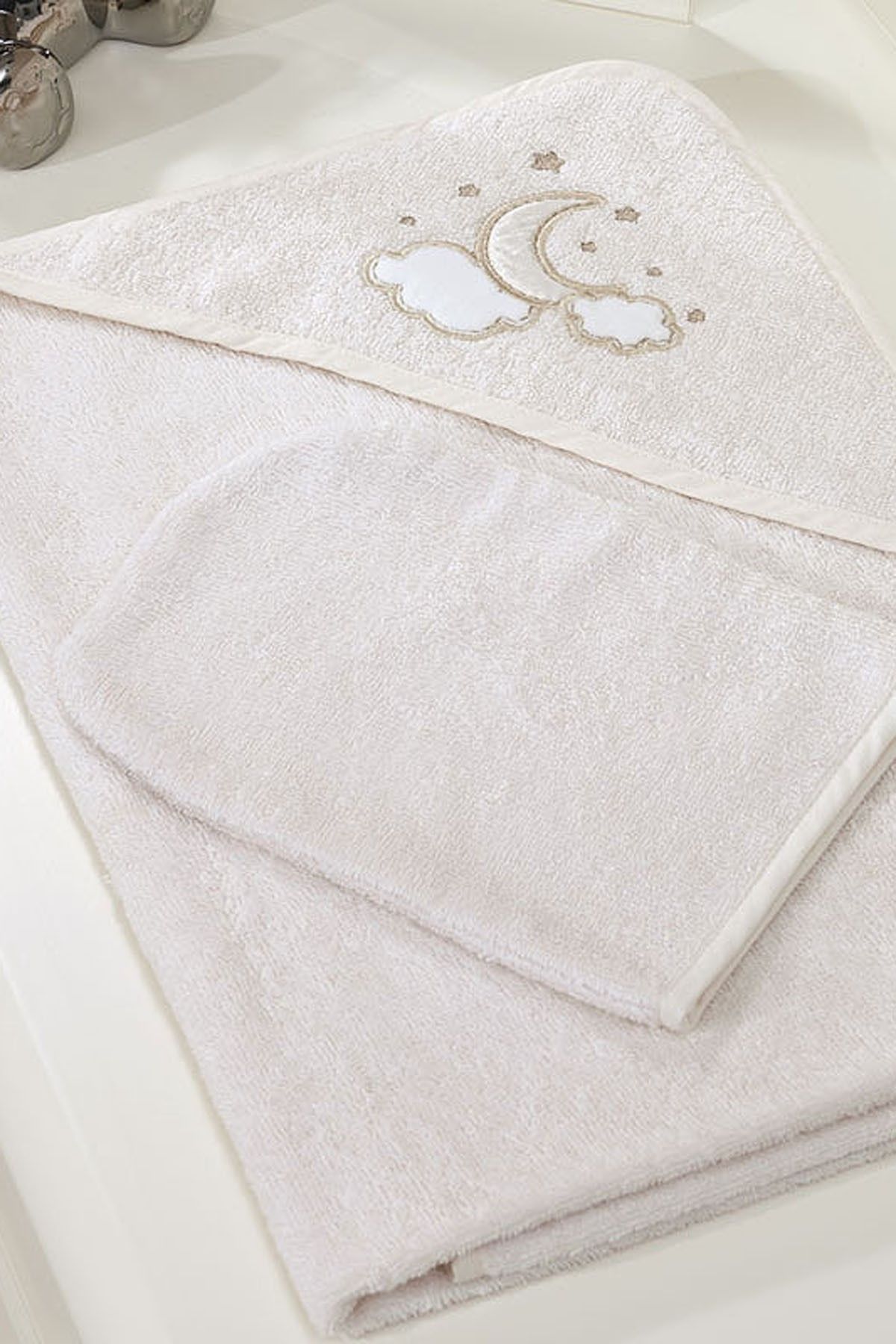 Funna Baby Bebek Havlu Ve Kese Luna Elegant 0424