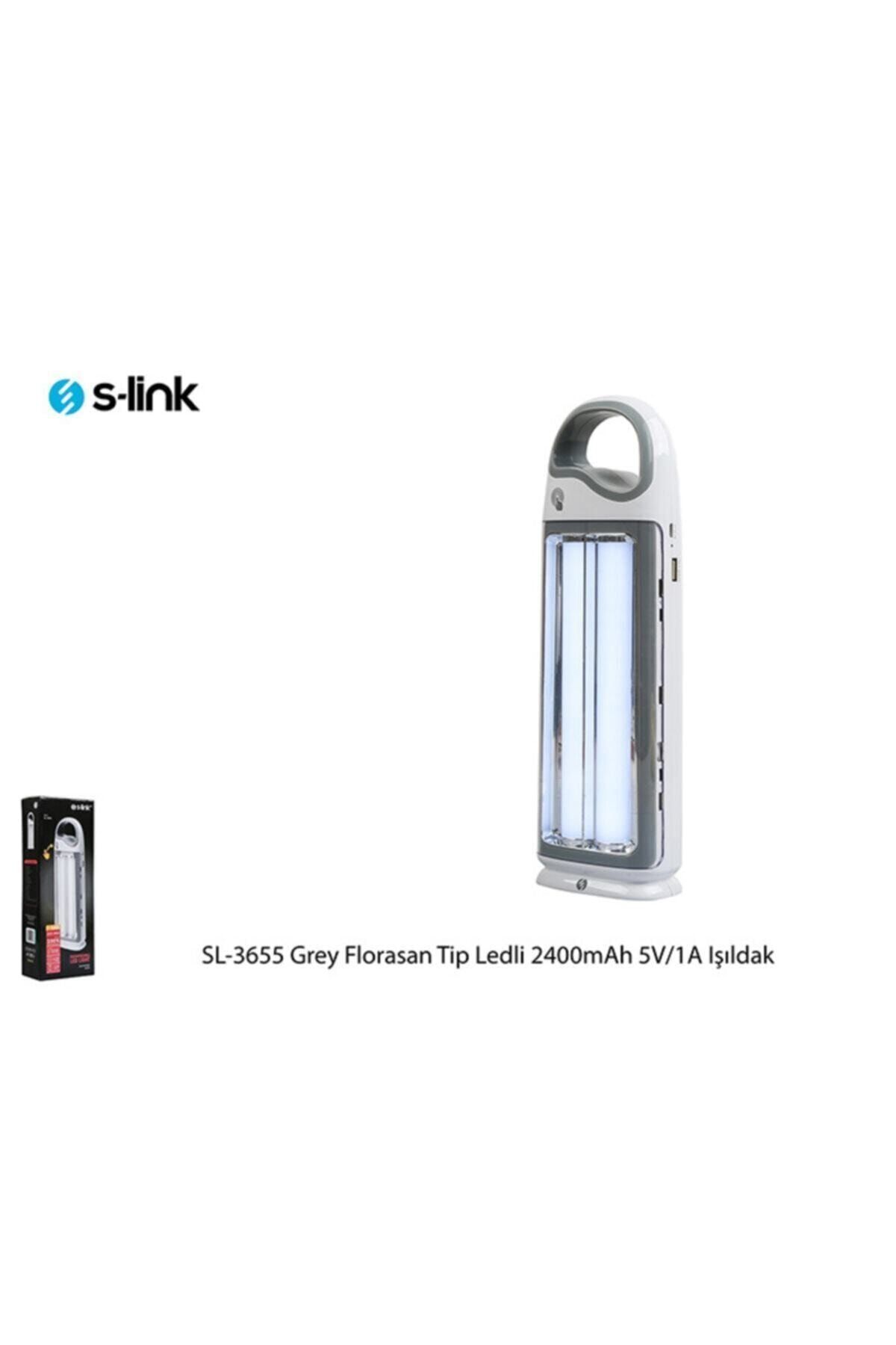 SLINK Sl-3655 Grey Florasan Tip Ledli 2400mah 5v-1a 1+36 Ledli Işıldak