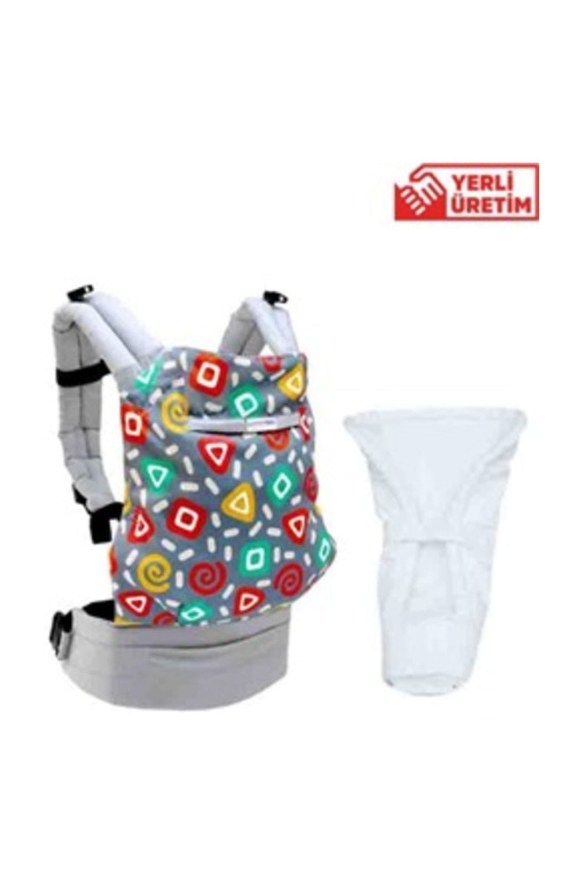 SolomomBaby - Geometrik Desenler Ergonomik Kanguru Desenli Yenidoğan Set (0-4 Yaş)