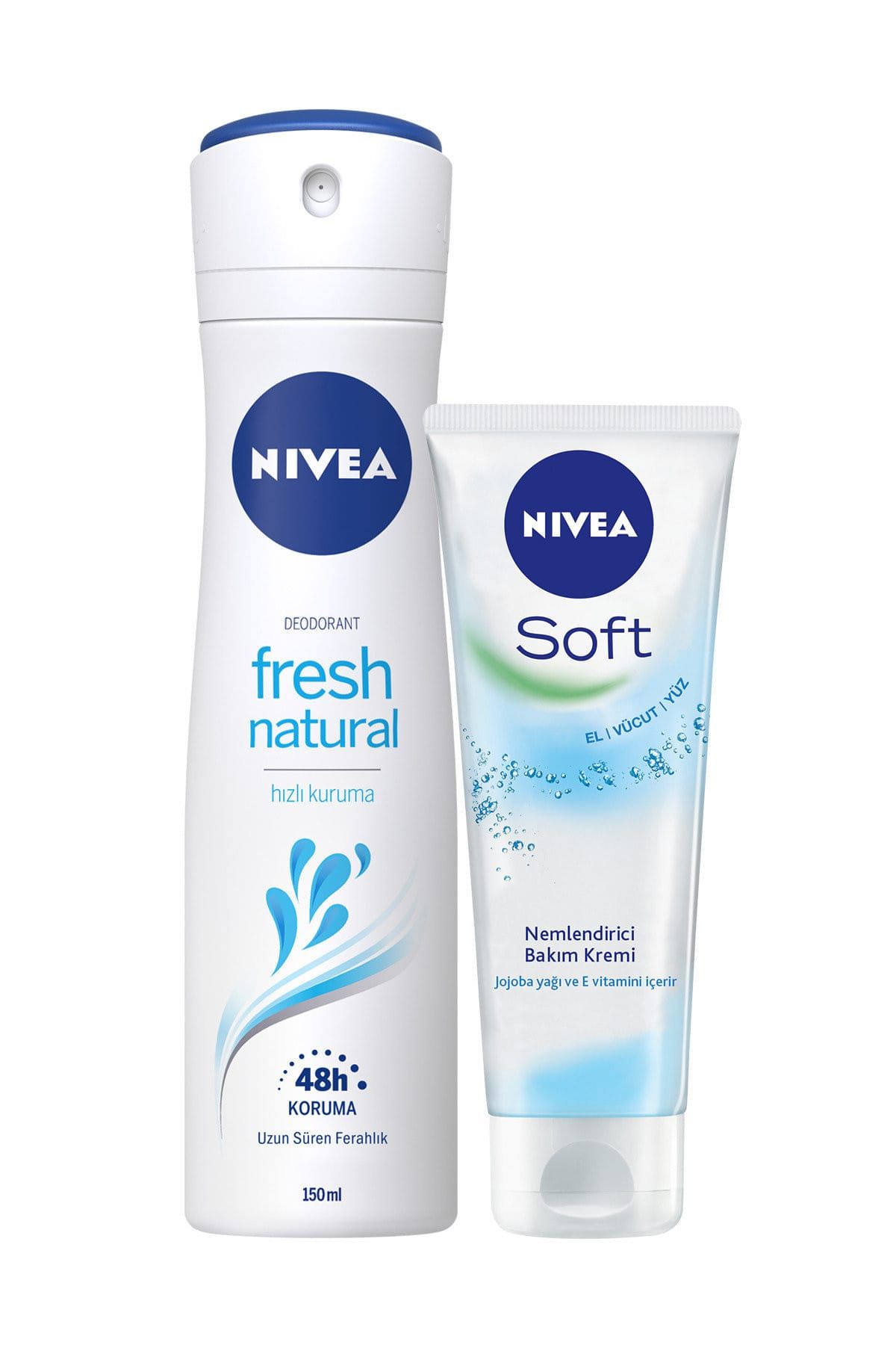 Nivea Fresh Deodorant Kadın 150 ml + Soft Nemlendirici Bakım Kremi 75 ml