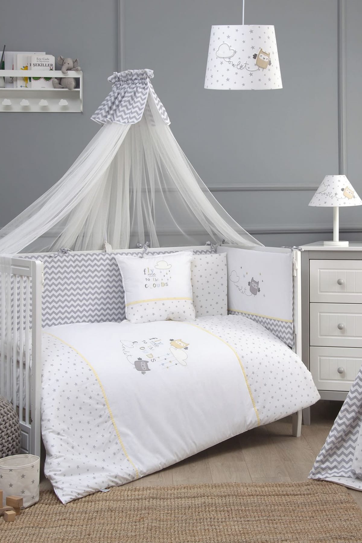 Funna Baby Owlet 7 Parça Uyku Seti 60X120 Cm /