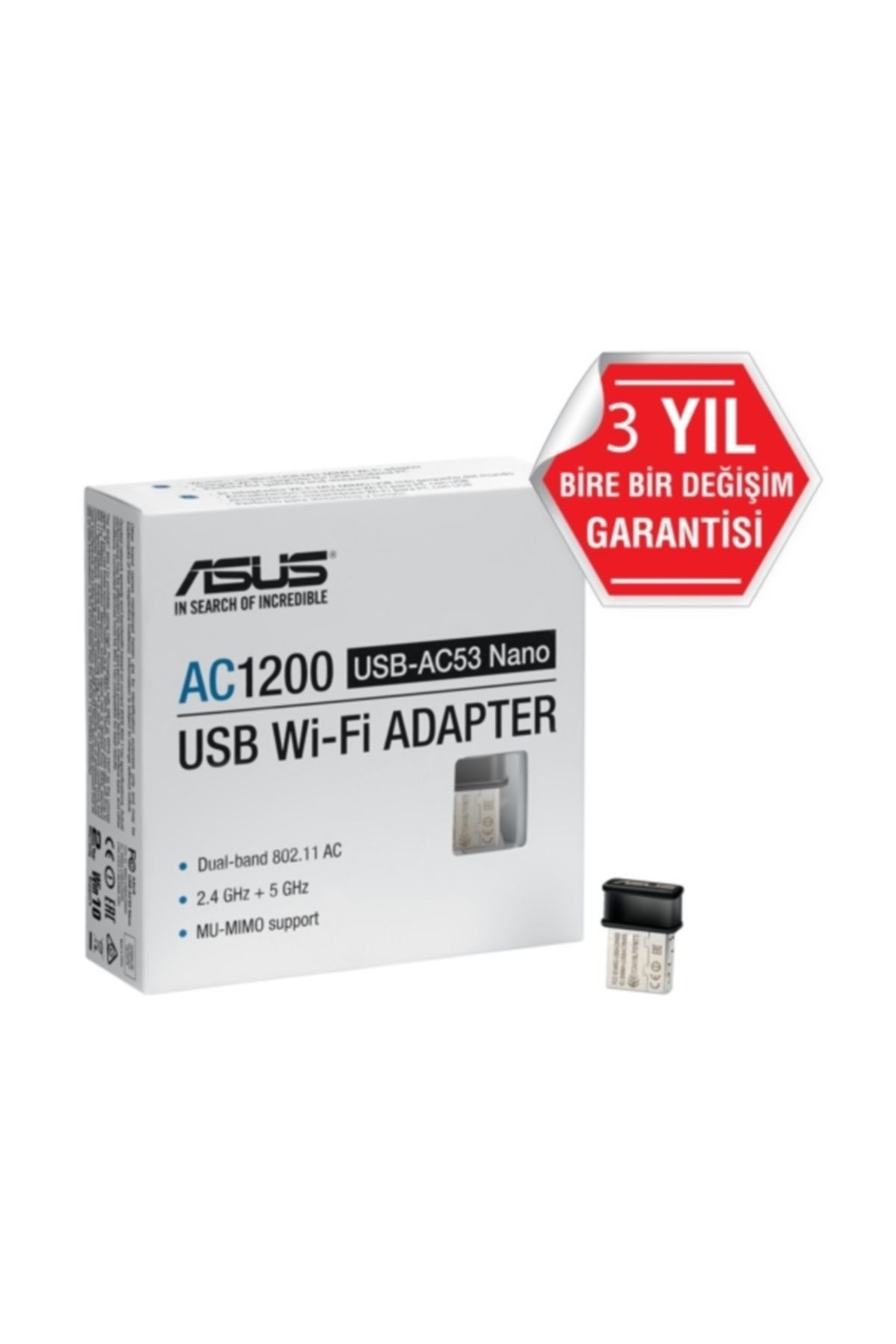ASUS USB-AC53 Nano AC1200 Kablosuz USB Adaptör