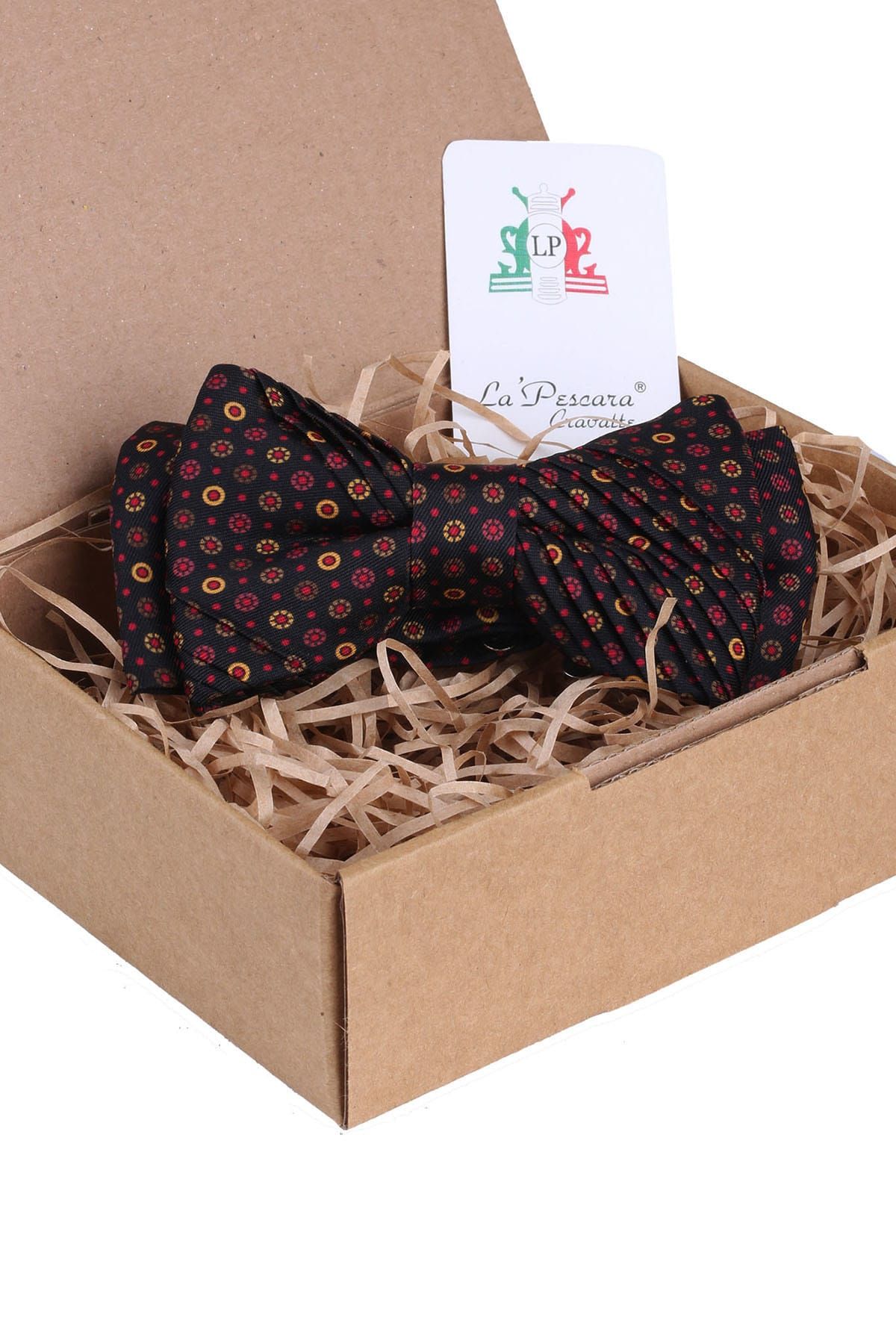 La Pescara Siyah Motif Desen Pilise Papyon CRB39