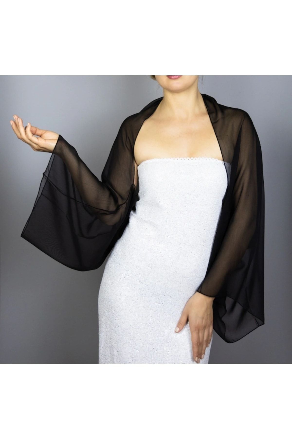 Sheer black bolero jacket sale