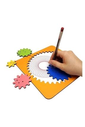 Ahşap Spirograf - Geometrik Desen Motif Cetveli Image 0