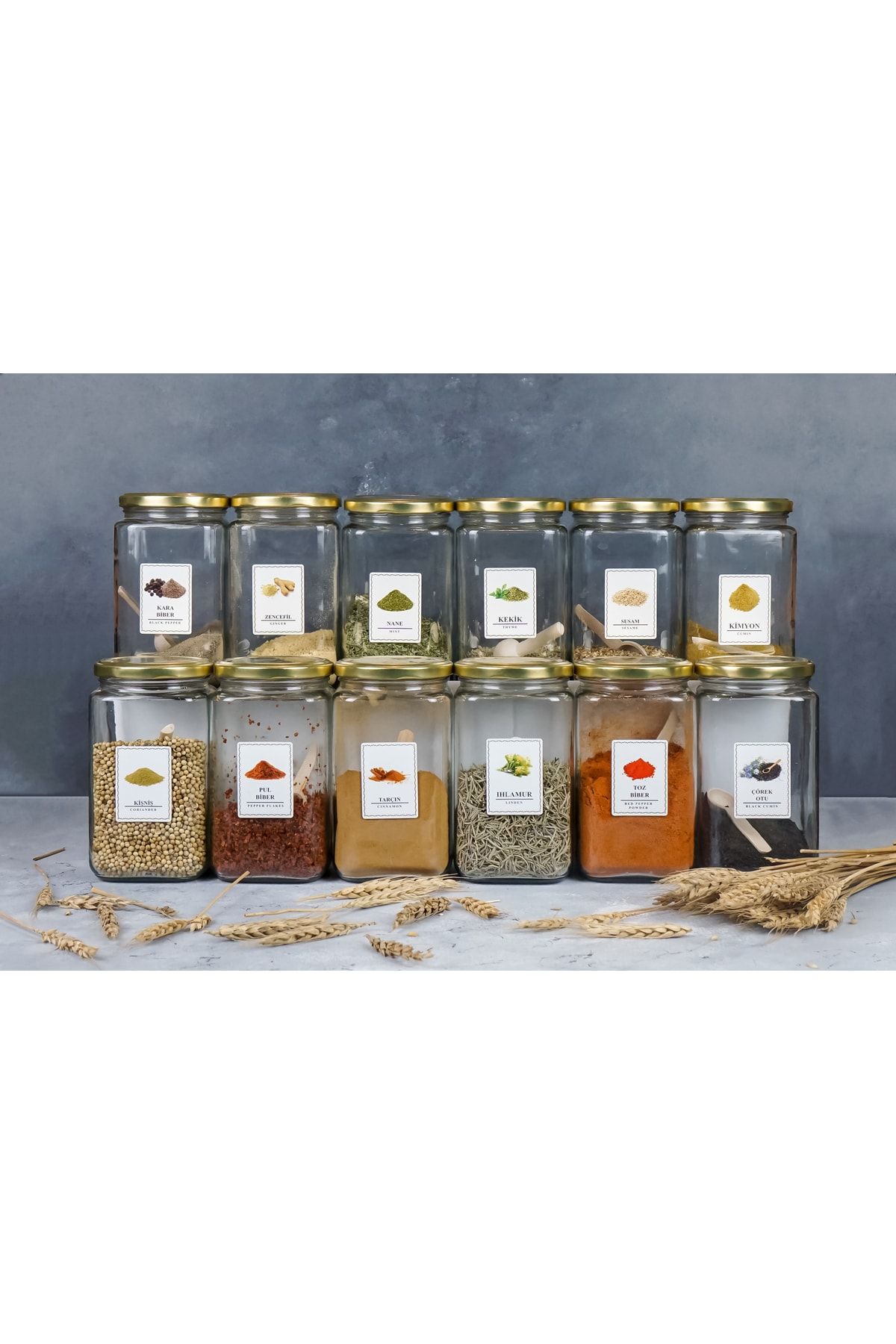 Glass shop spice rack