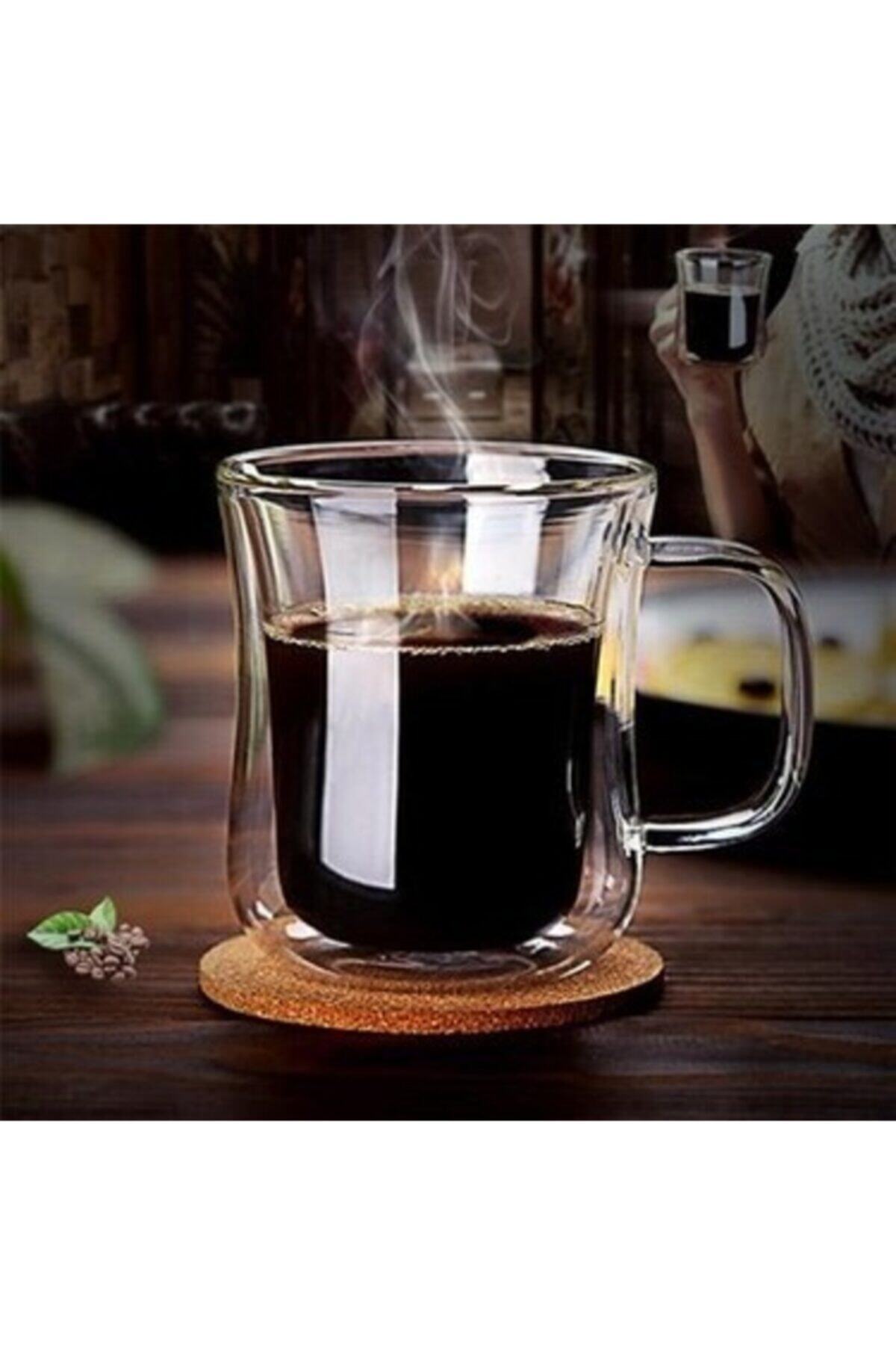 Yusel Home Katmanlı Su Bardağı Çift Cidarlı Kupa 300 ml