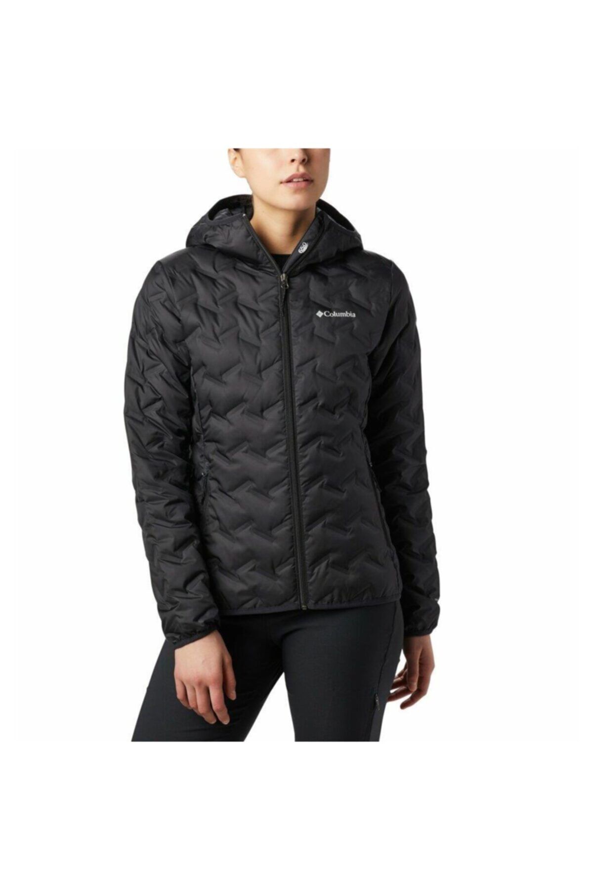 Columbia Wk0260-010 Delta Ridge Down Hooded Jacket Kadın Mont