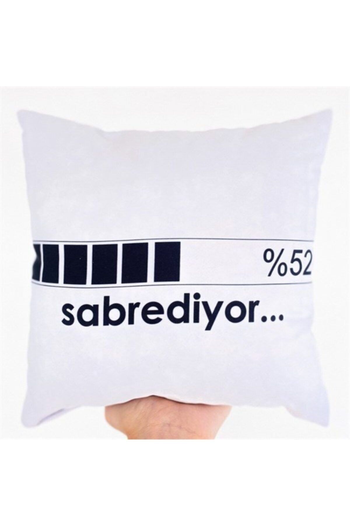 bukashops Beyaz Sabrediyor Yastık