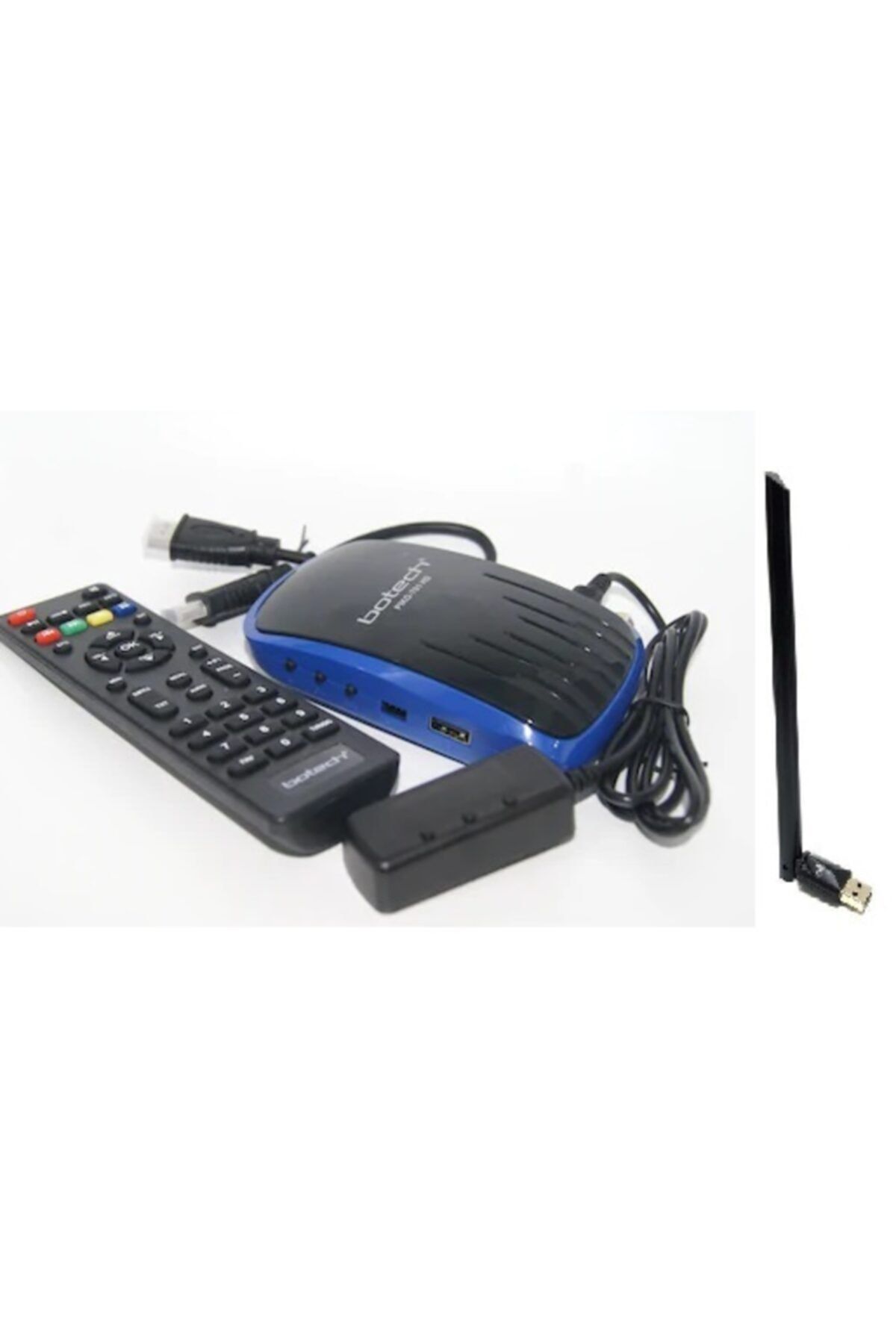 ATAELEKTRONİK Botech 701 Hd Uydu Alıcısı Display Gözlü Çift Usb Li Tkgs Li %100 Yerli Üretim + Antenli Wifi