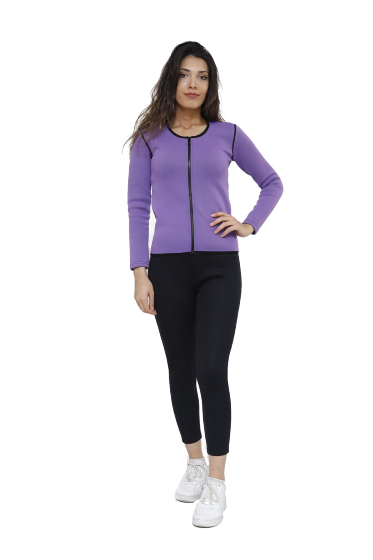 Angel Korse Kadın Termal Uzun Kol Mor Body