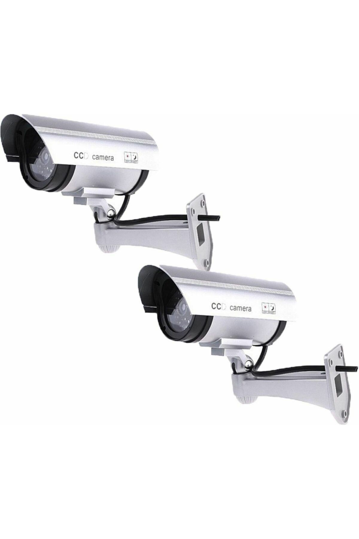 Zeft Led Işıklı Caydırıcı Hırsız Sistemi Ev Iş Sahte Güvenlik Kamerası 2 Adet