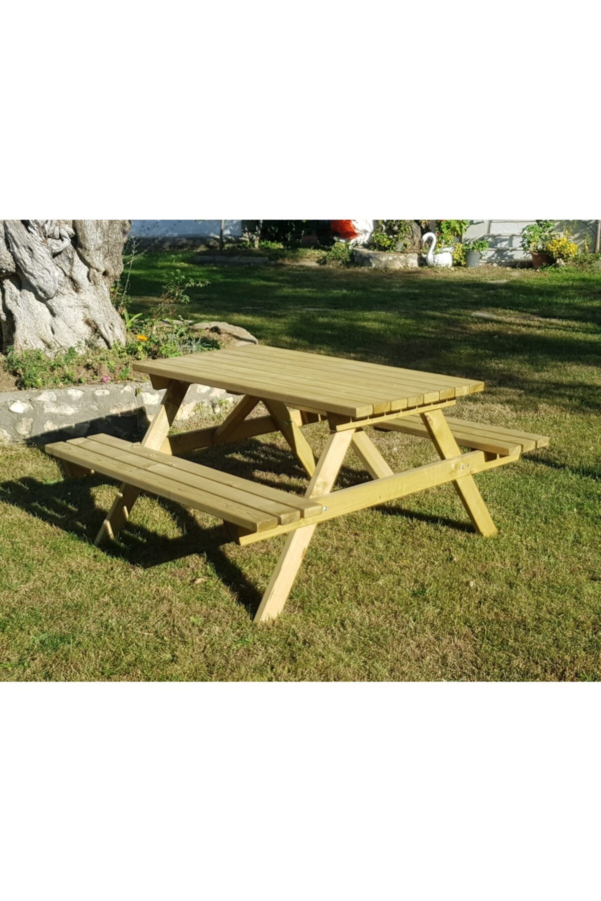 Metsan Ağaç Sanayi Ahşap Piknik Kamp Masası 6 Kişilik