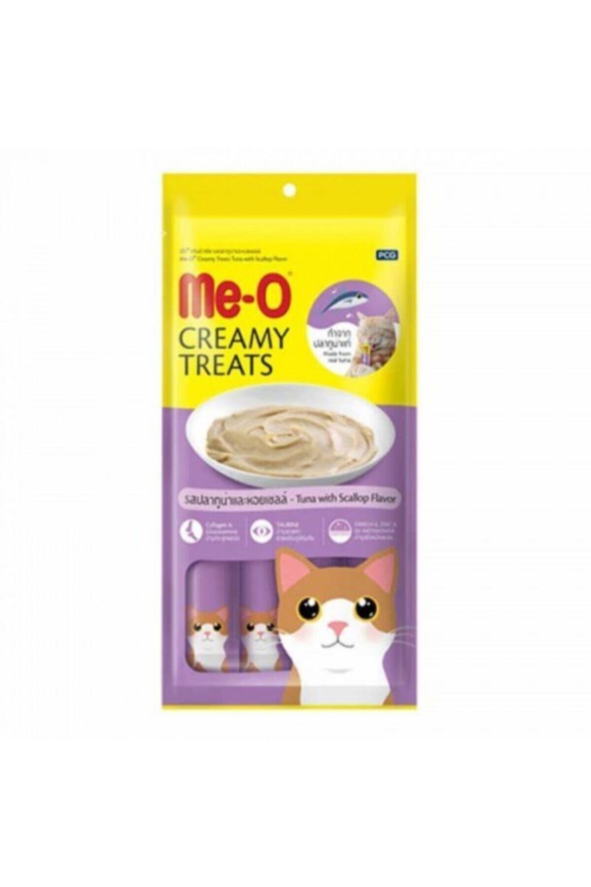 meo Creamy Treats Ton Balıklı Ve Deniz Taraklı Kedi Ödülü 4 X 15 Gr