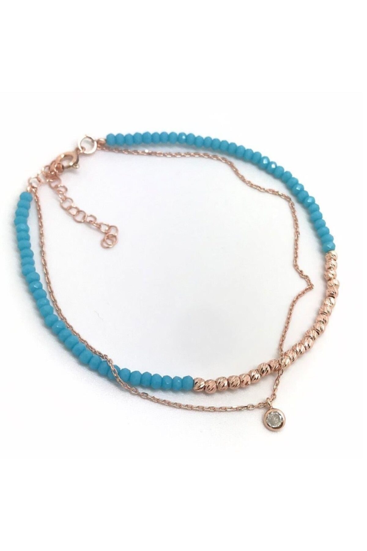 Erer Gümüş Gümüş Mavi Taşlı Halhal Gl14y3