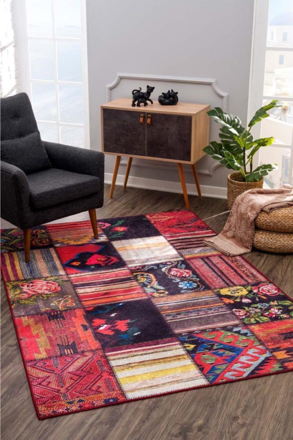 post hali ponciko otantik desenli dekoratif kilim fiyati yorumlari trendyol