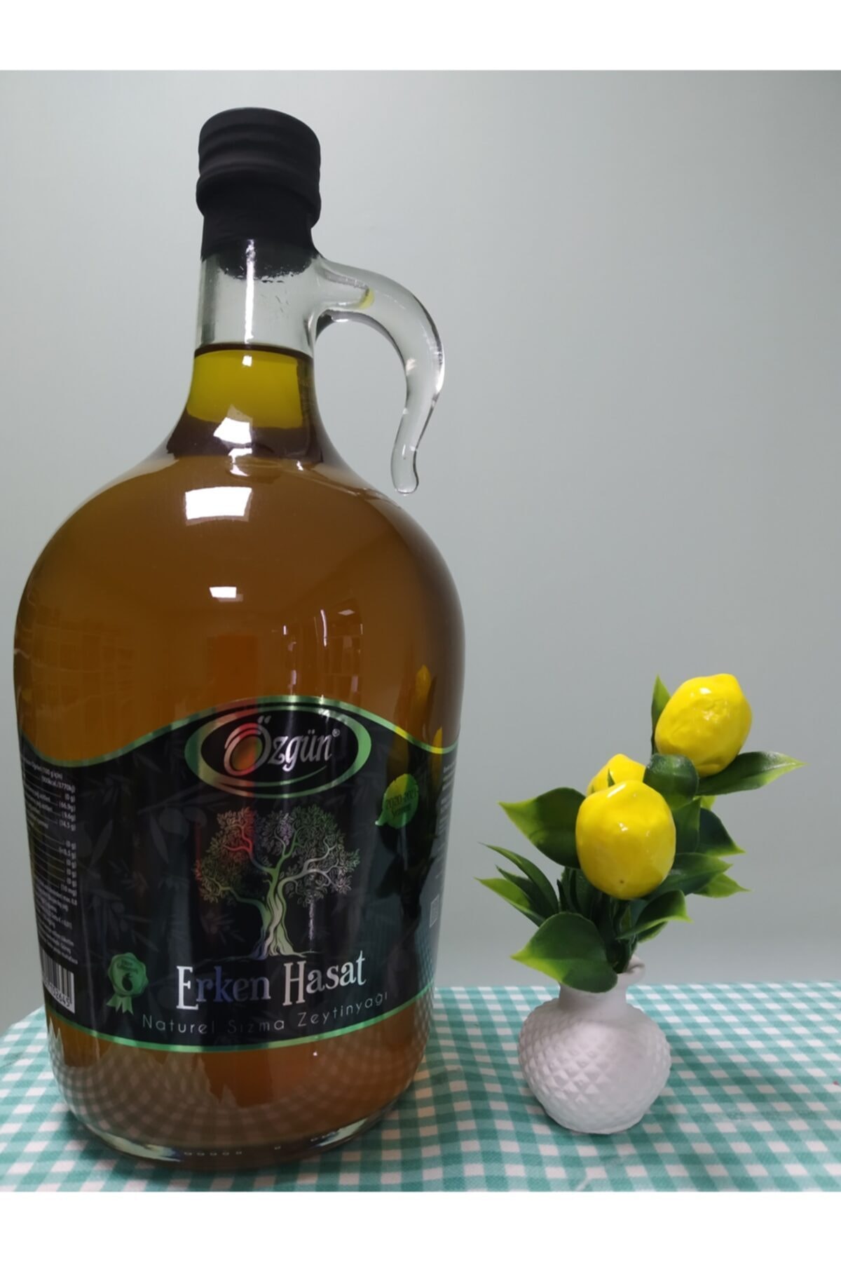 ÖZGÜN ZEYTİN & ZEYTİNYAĞI Gallone Şişe Erken Hasat Zeytinyağı 1,5 Litre