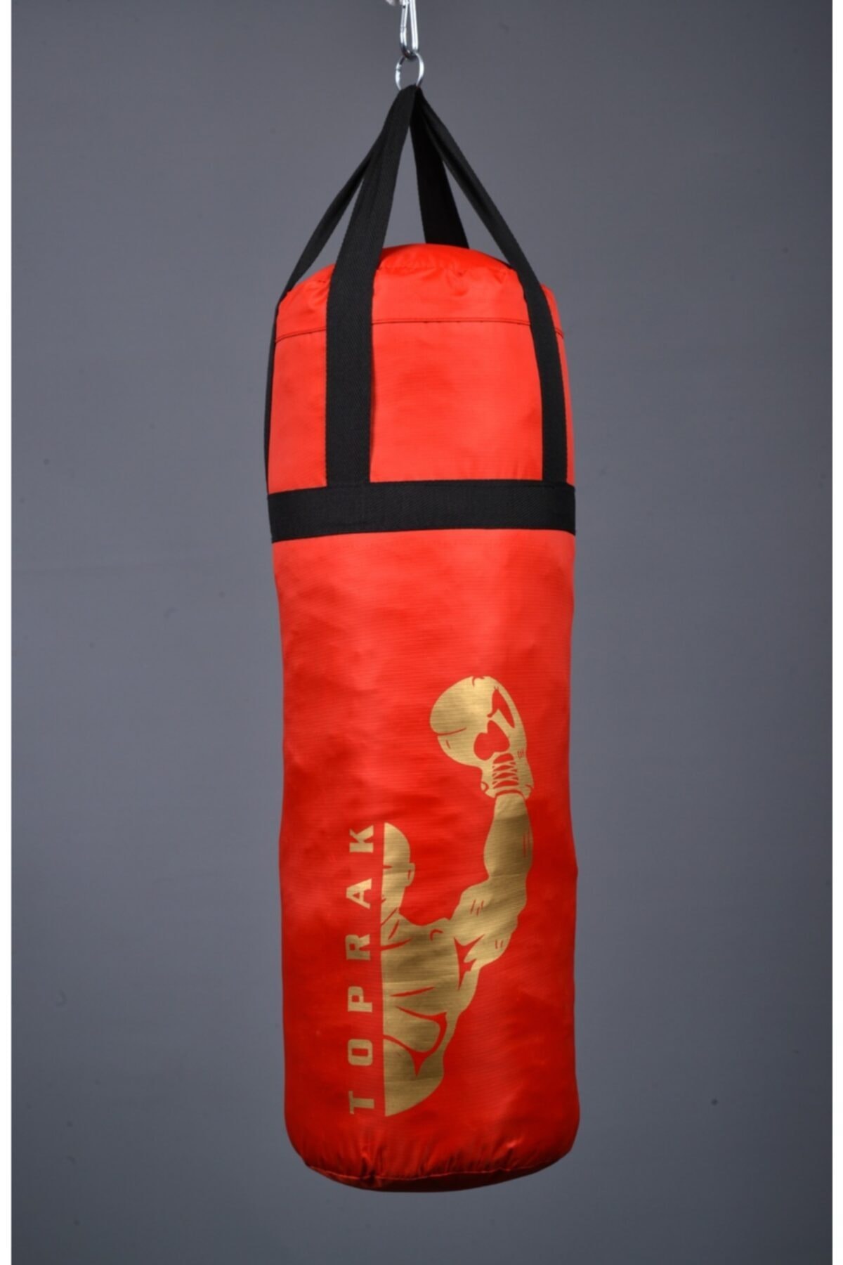TOPRAK SPORT Kırmızı Çocuk Kırmızı Boks Torbası Paraşüt Kumaşı 50cm ve Eldiven