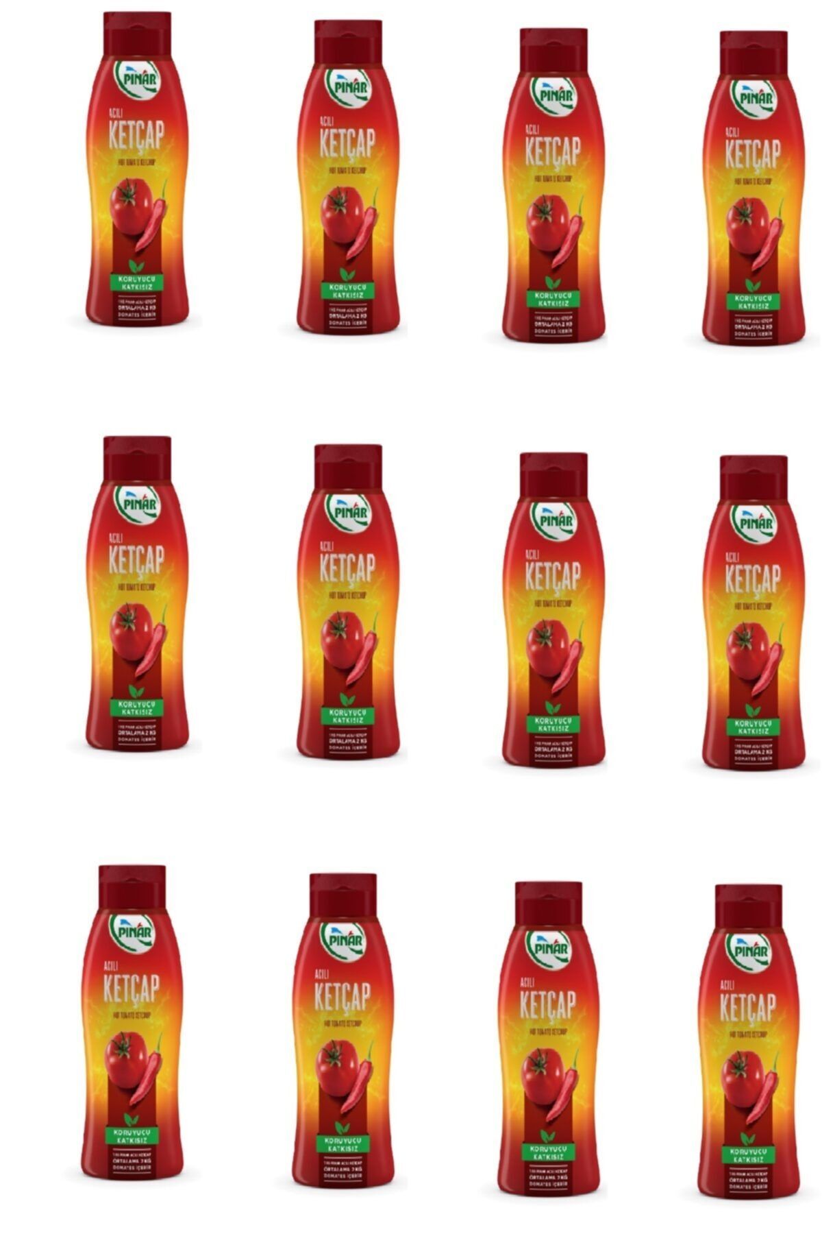 Pınar Ketçap Acılı 420 G X 12 Adet