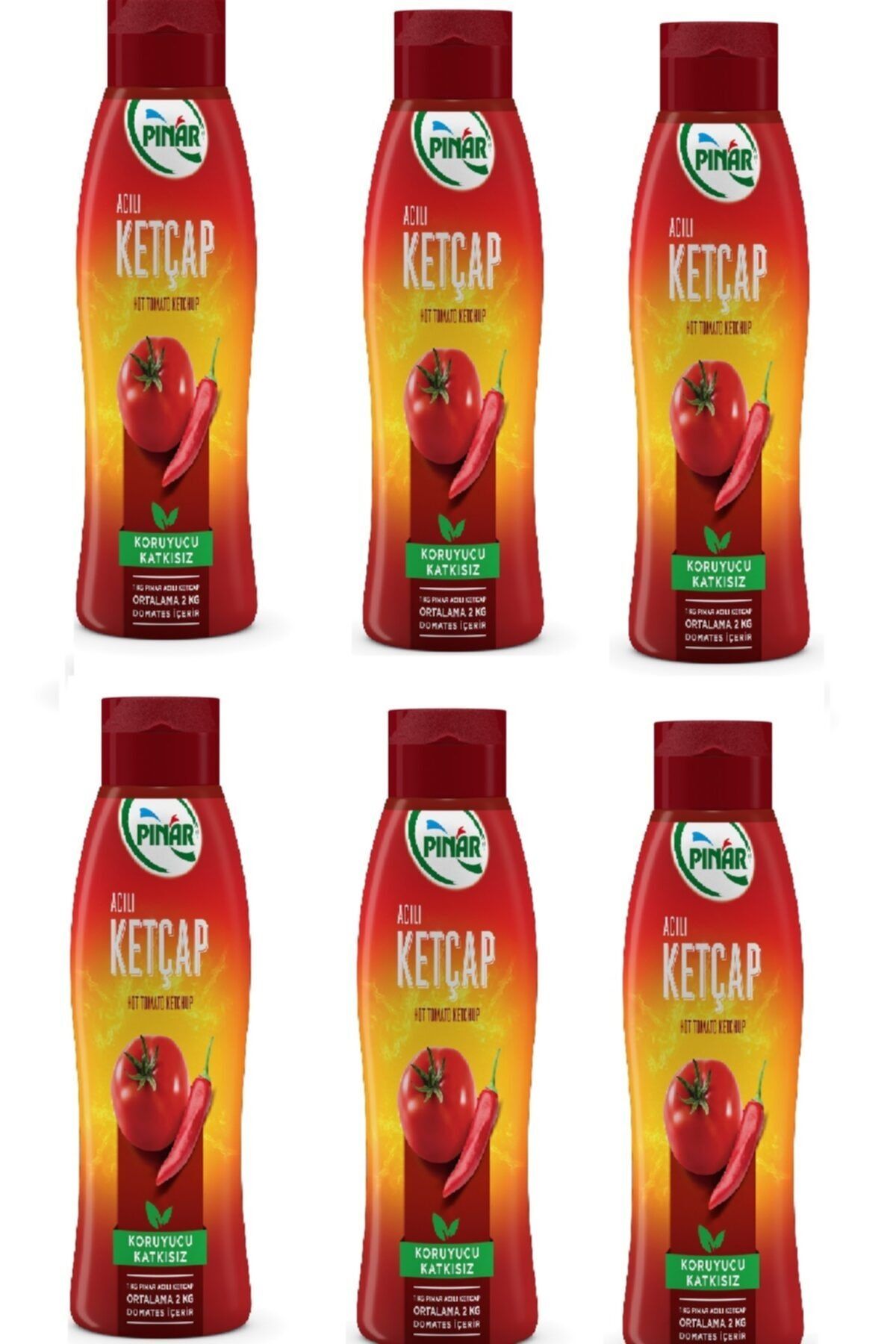 Pınar Ketçap Acılı 420 G X 6 Adet