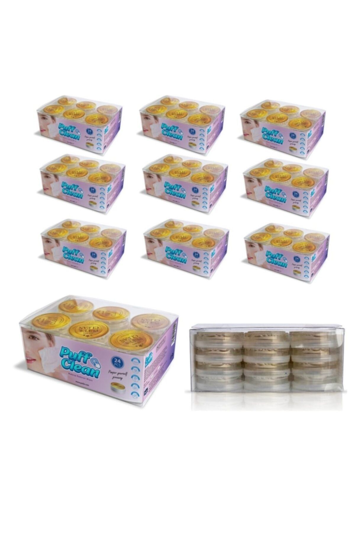 Pufai Puff Clean Makyaj Temizleme Mendili Yeni Jenerasyon 240 Kapsül 10 Kutu