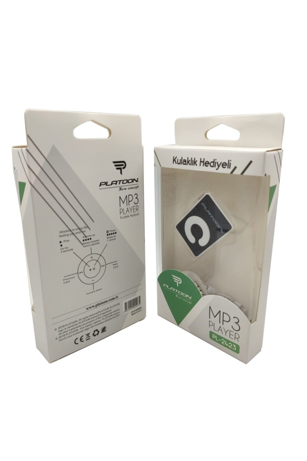 Syrox Siyah Mini Mp3 Çalar + Kulaklık + Şarj Kablosu Platoon Pl-2423