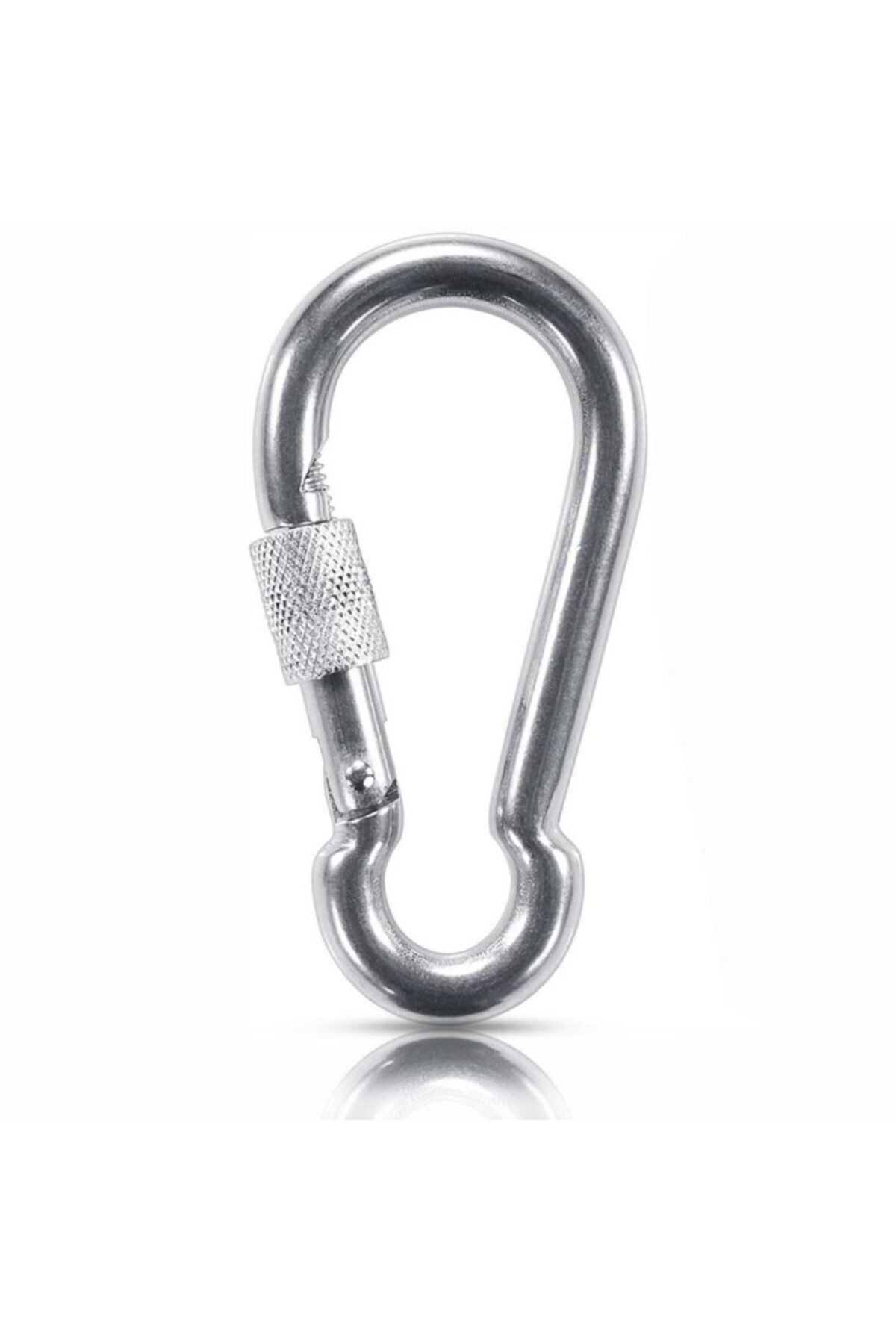 Badem10 Kilitli Karabina Galvanizli Salıncak Askı Kilidi Hamak Askısı Çap: 6 Mm-1 Adet