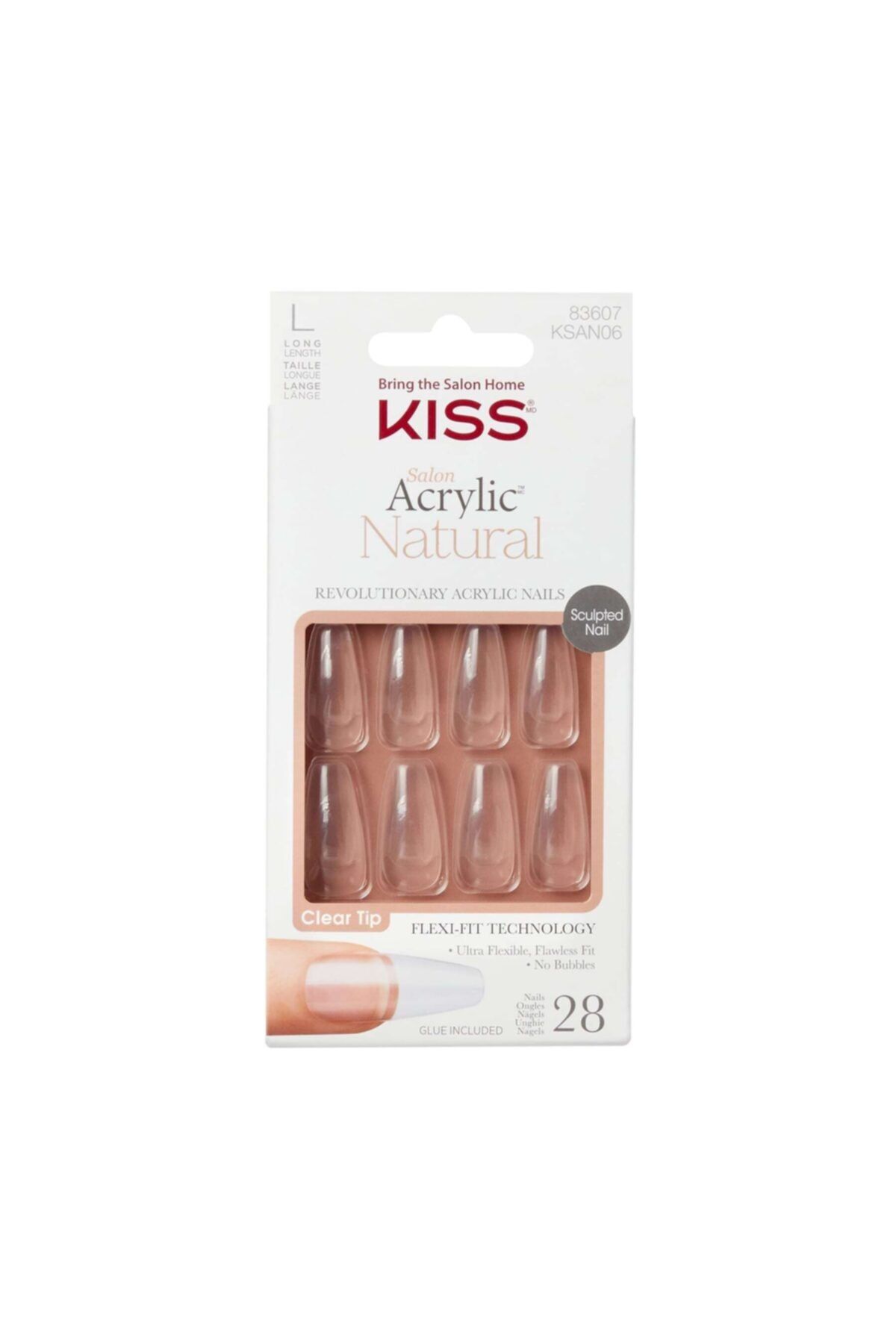Kiss Takma Tırnak Seti Tırnak Yapıştırıcılı + Çift Taraflı Bant Yapıştıcı Hediye -extra Uzun-ksan06