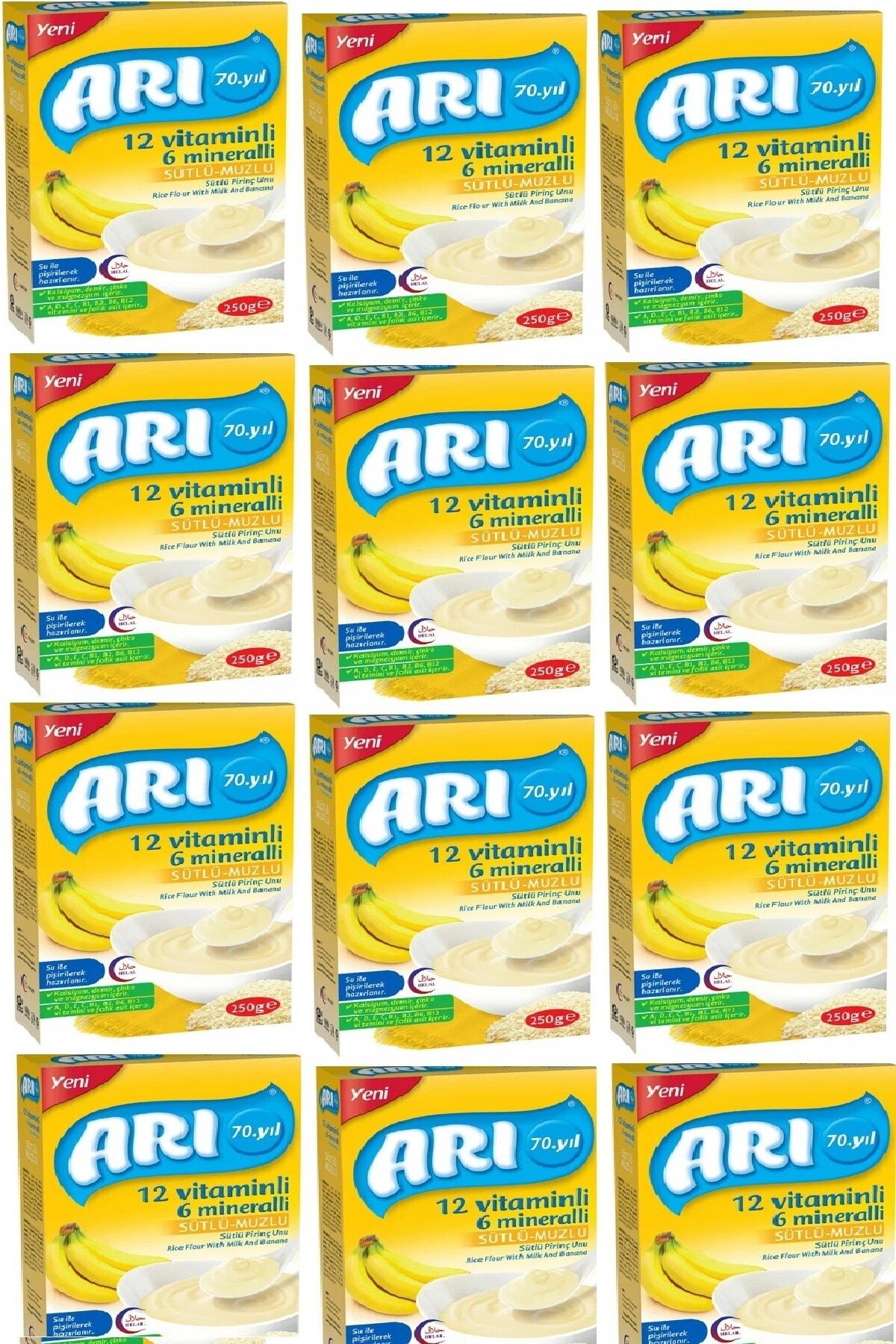 Arı Mama Arı Sütlü Muzlu 12 Vitaminli 6 Mineralli 250 G X 12 Adet