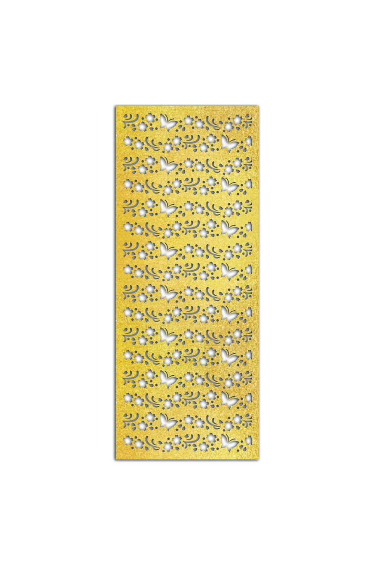 Liar Dekor Liar Ahşap Seperatör (Paravan) - KSP-03 - (10 mm) - (85 cm x 210 cm) - (Gold)