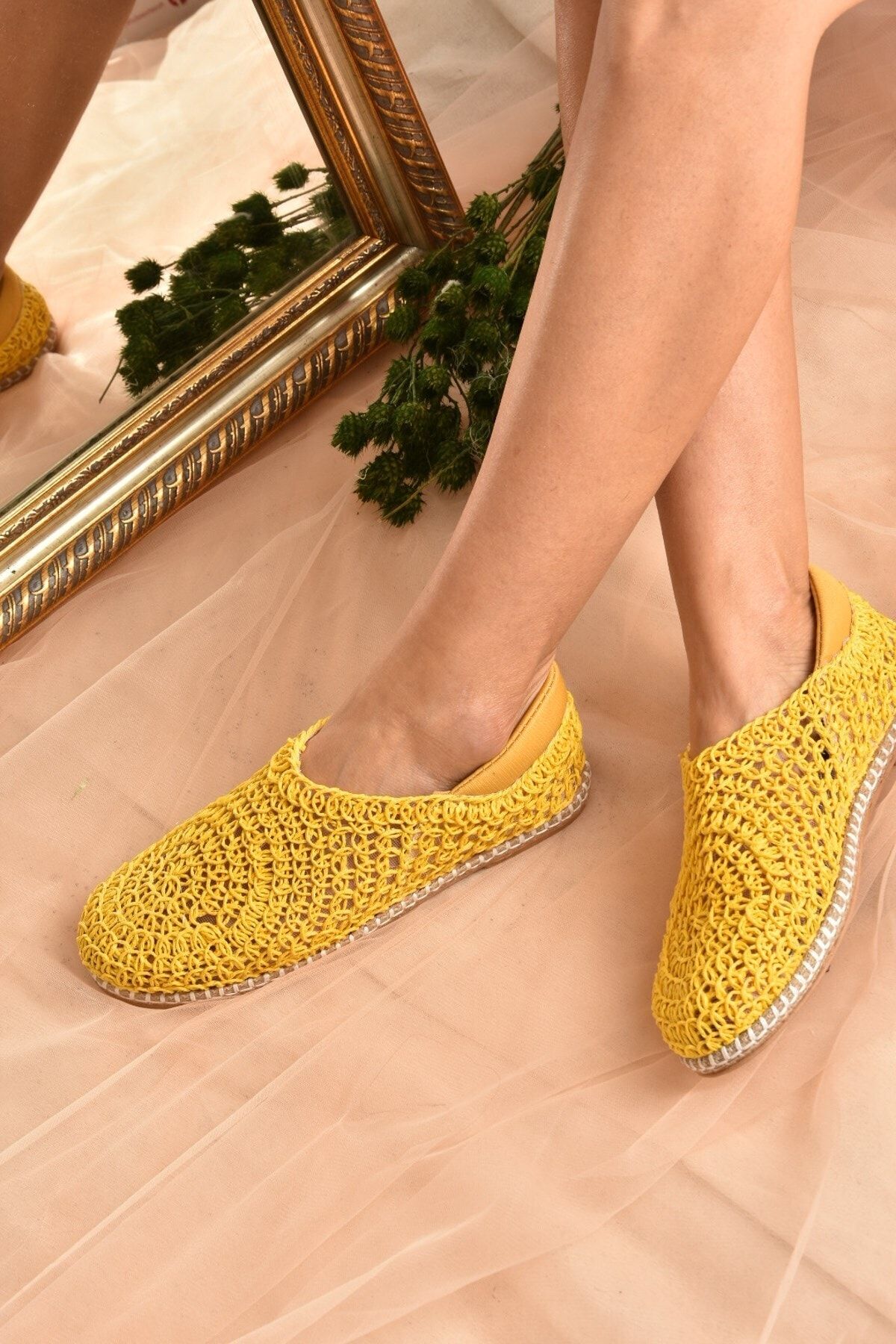 Fox Shoes Kadın  Sarı Kumaş Günlük Ayakkabı K268922504