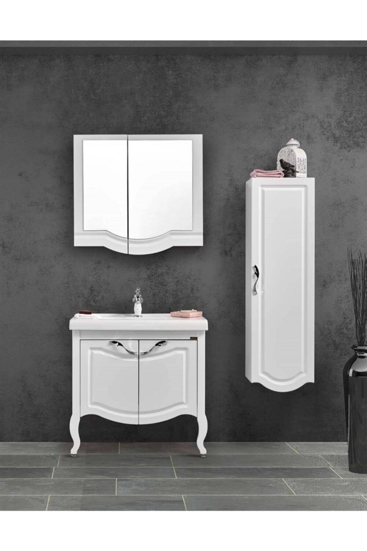 Gold Banyo Elenore Beyaz 38 Cm Boy Dolabı