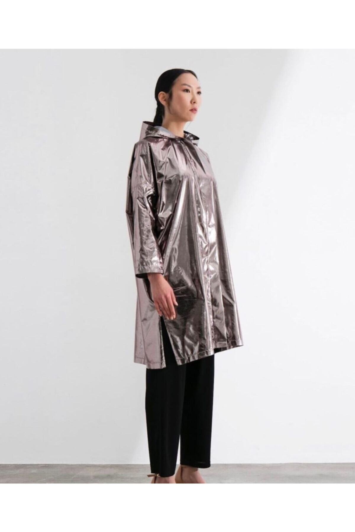 Almarwah Black Kadın Gri Yağmurluk