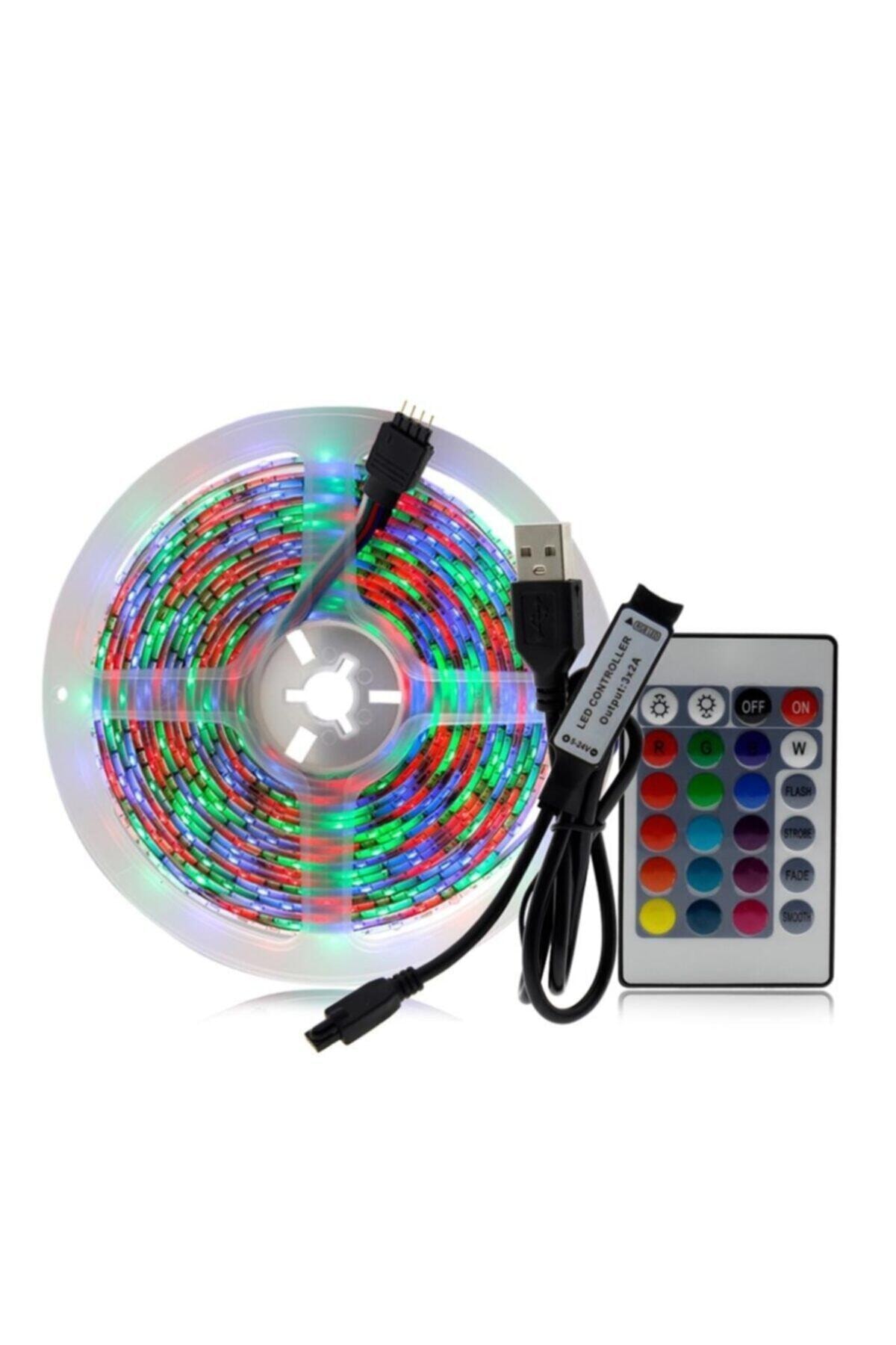 alfa usb serit led yapiskanli tv pc arkasi kumandali rgb 2 metre televizyon backlight ev mutfak dekor fiyati yorumlari trendyol