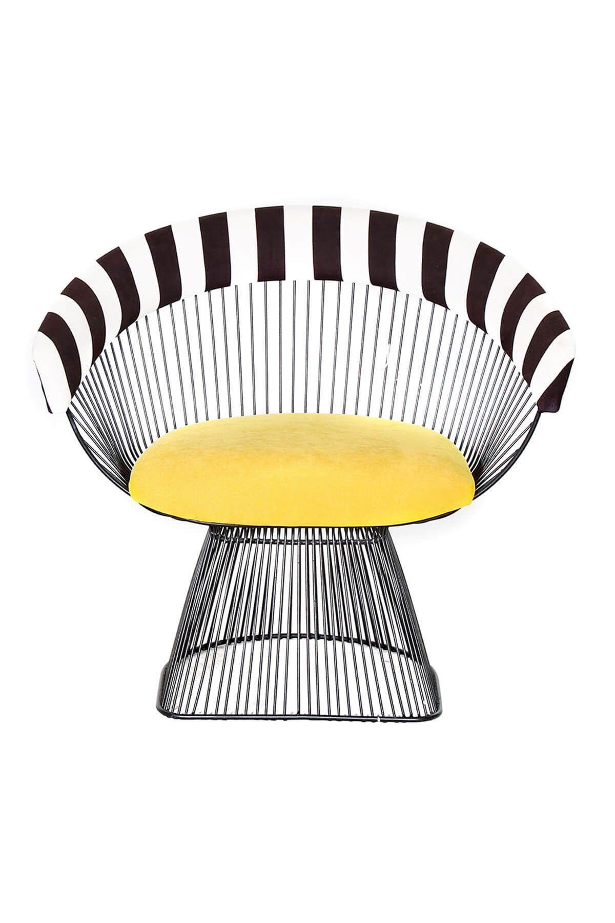 3A Mobilya Metal Design Yellow Berjer