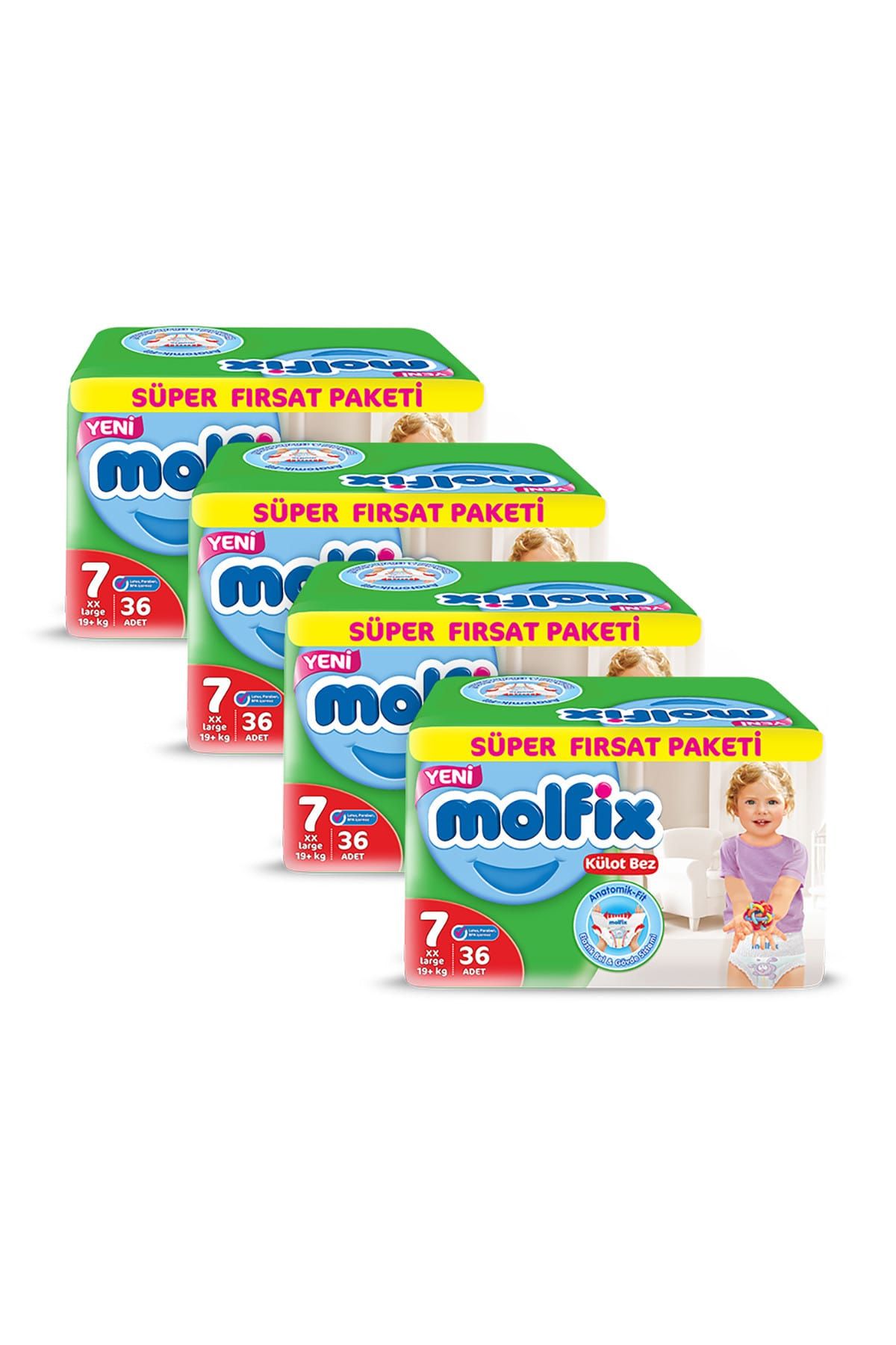 molfix kulot bez 7 beden xx large 2 aylik firsat paketi 144 adet fiyati yorumlari trendyol