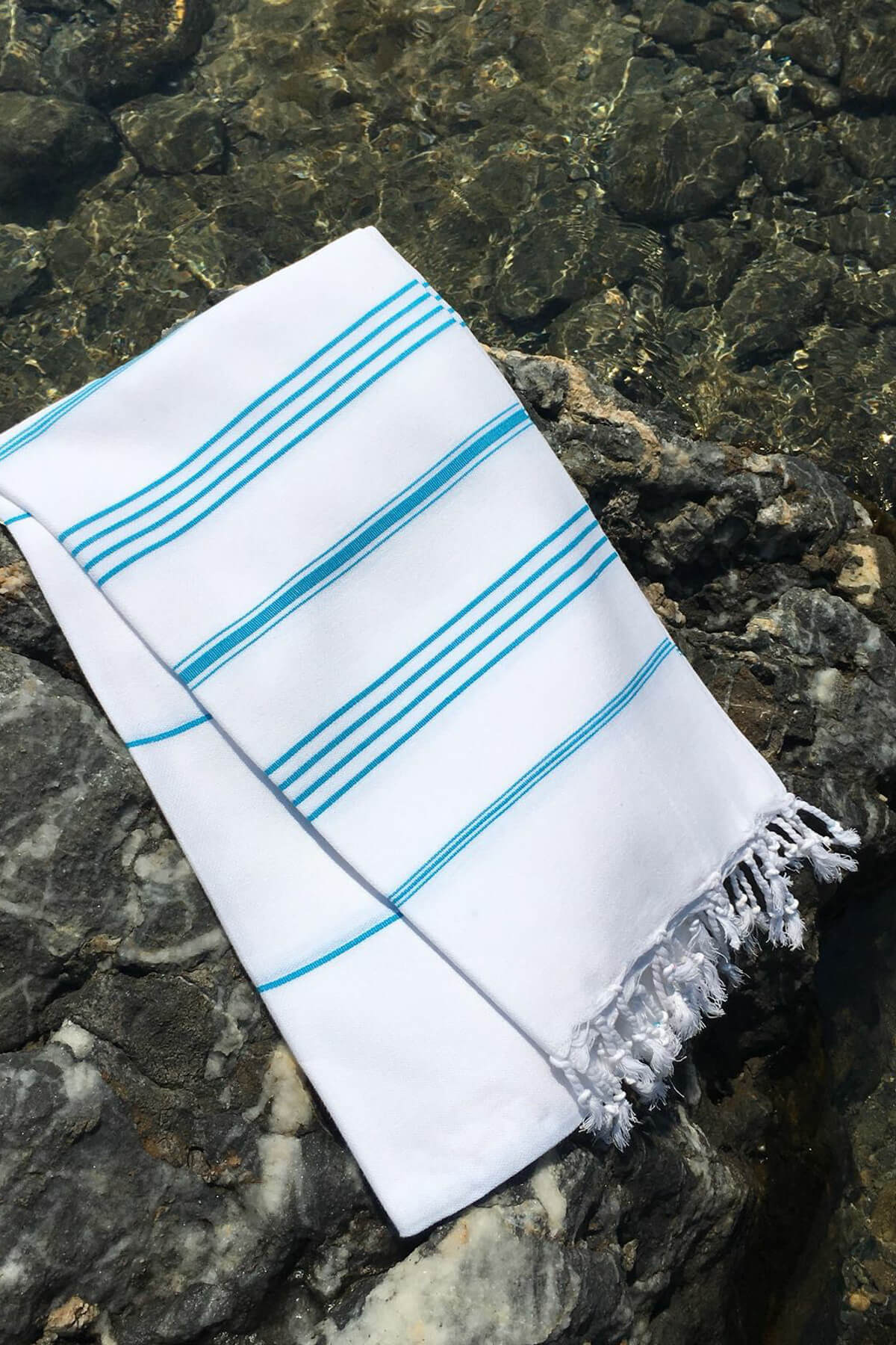 DENIZLI CONCEPT Çizgili Sultan Peştemal Turkuaz 8820000001621