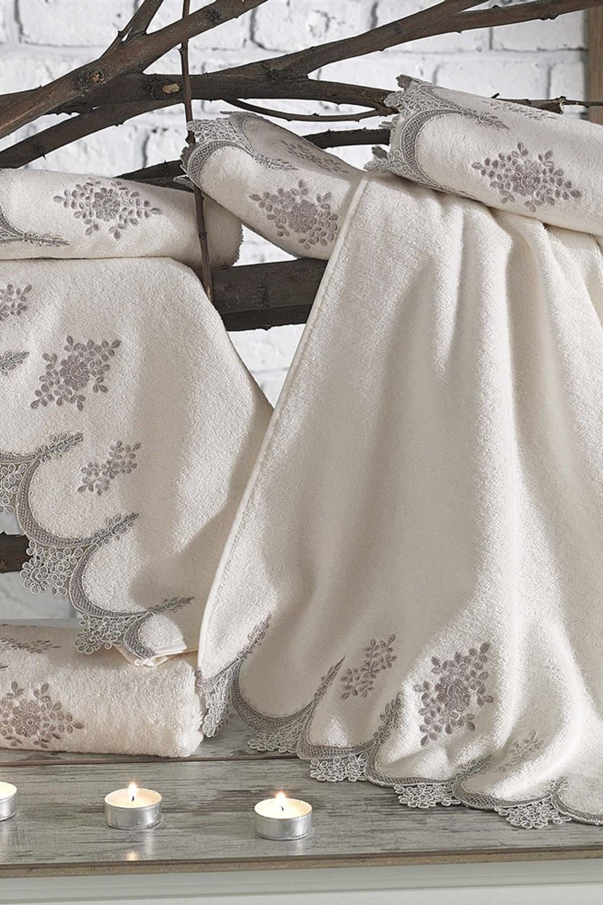 Dantela Vita Bambu 6'lı El Havlusu 5200