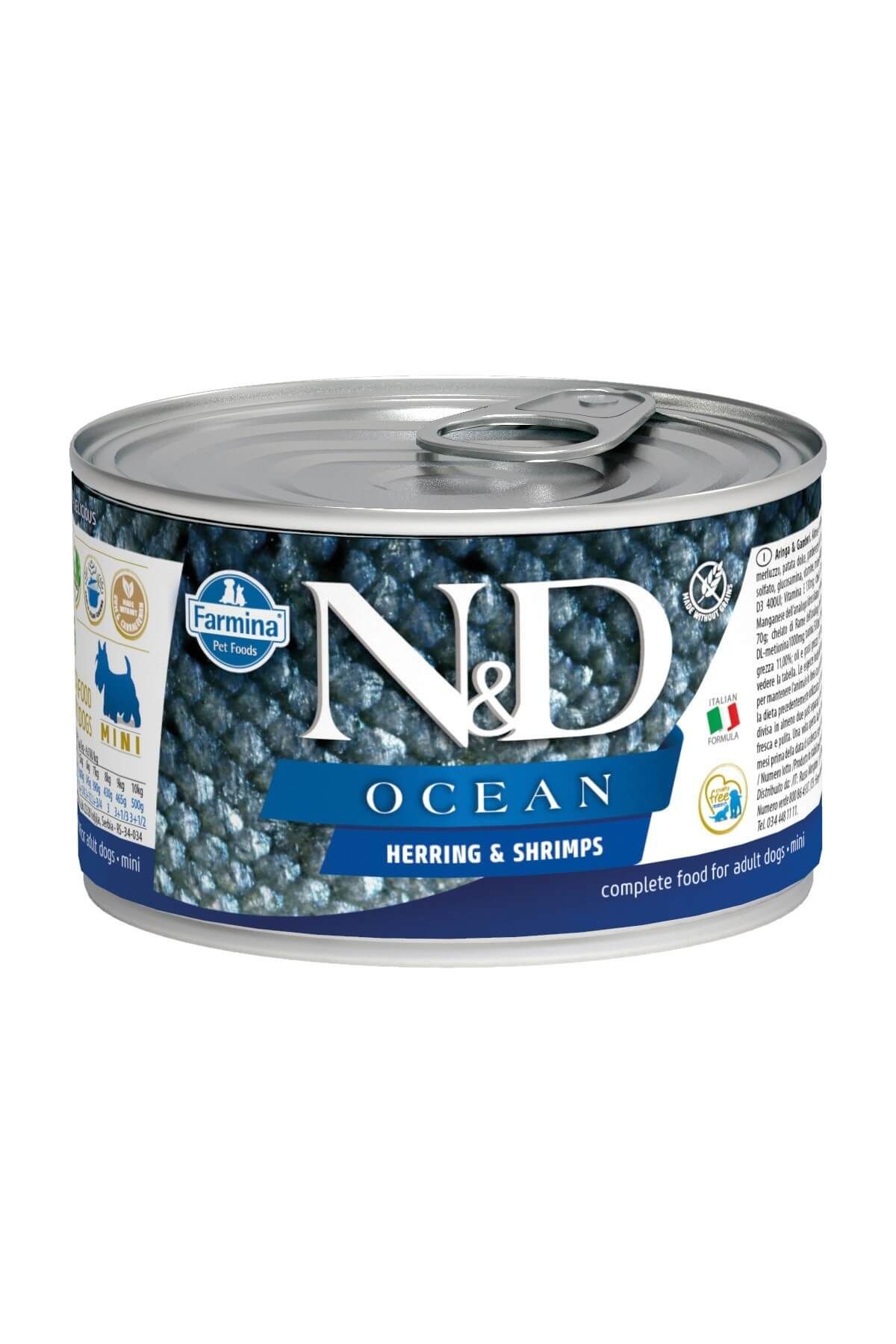 N&D Ocean Ringa Balığı & Karides Köpek Konservesi 140 Gr