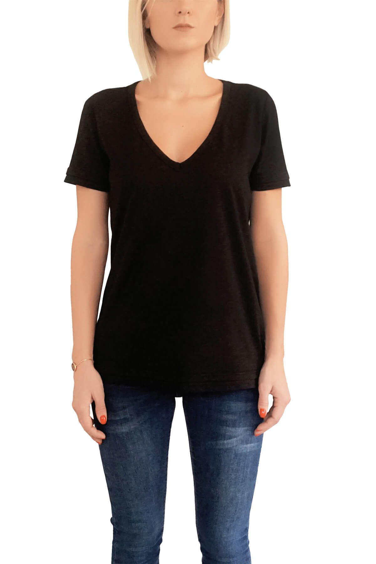 MOF Kadın Siyah T-Shirt DVYT-S 1